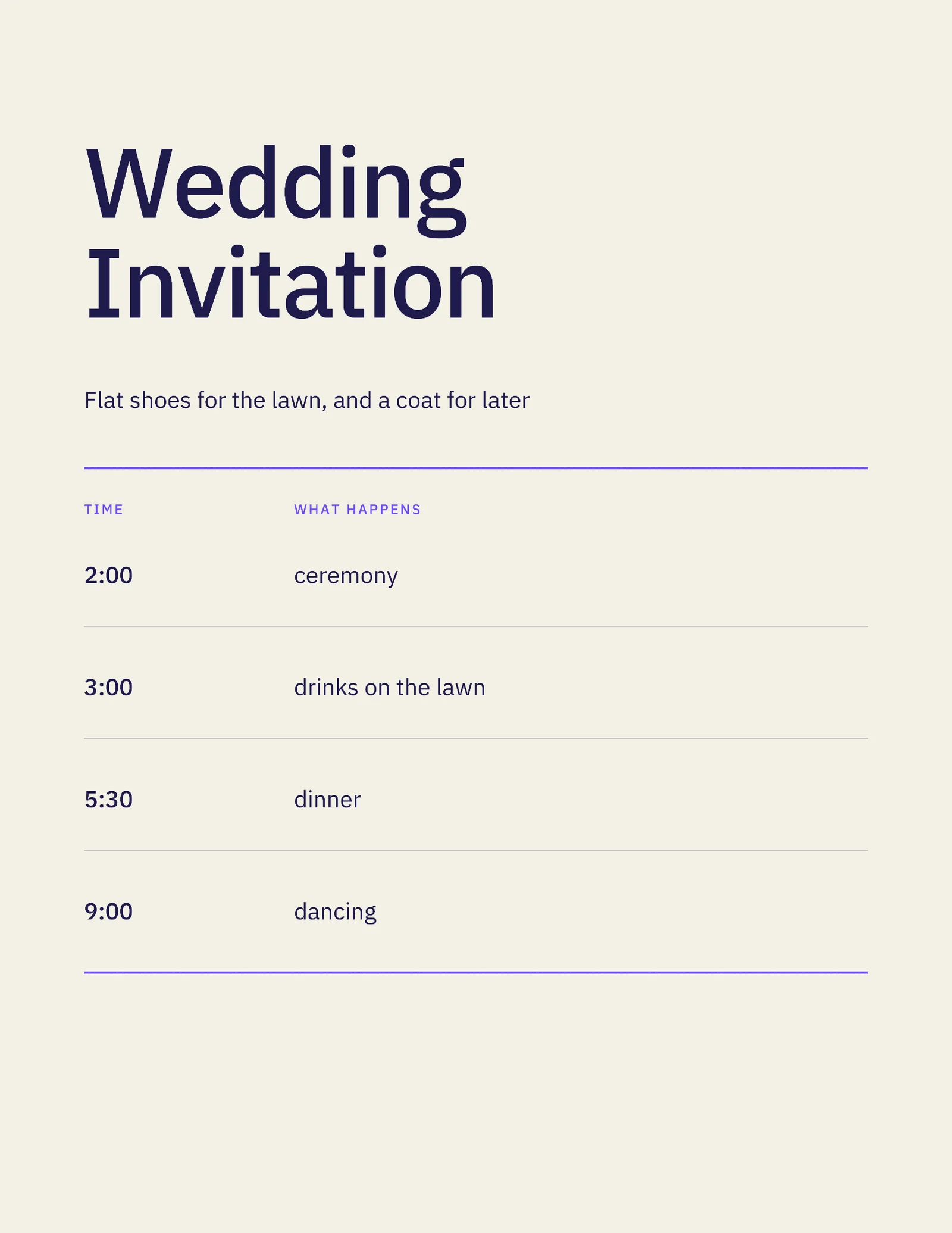 What Happens When Invitation — Letter Invitation template