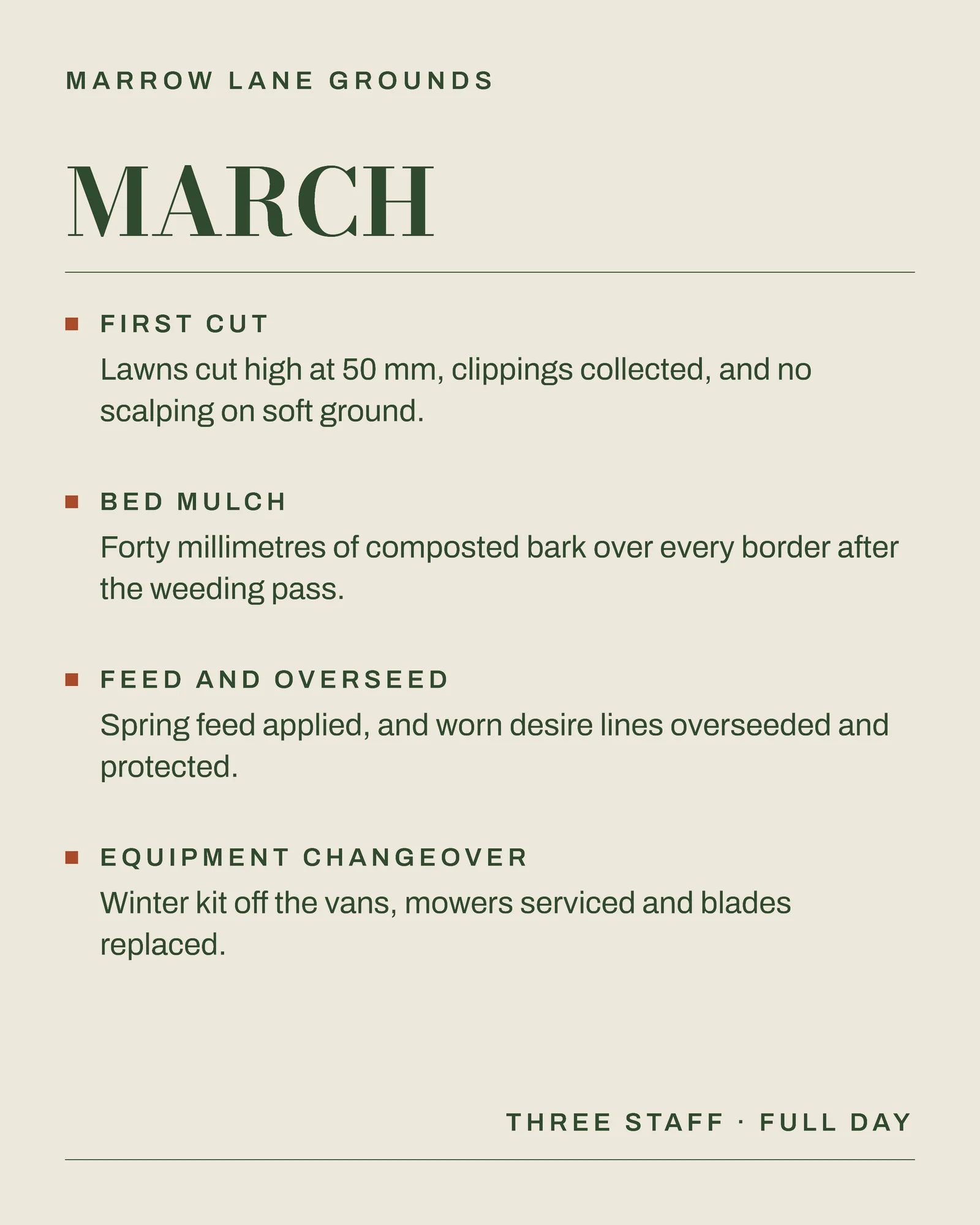 Bone Moss Month Bands Grounds Maintenance Winter Round Instagram Carousel — 4-panel Instagram carousel carousel template, page 4 of 4