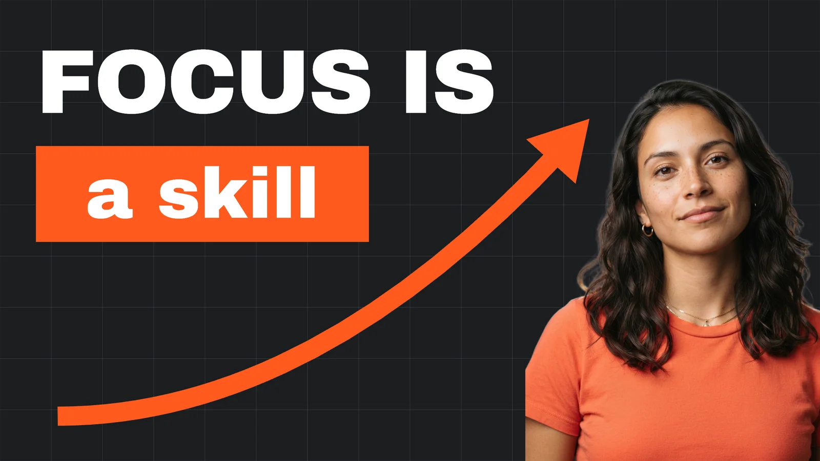 Productivity Curve YouTube Thumbnail — 16:9 Youtube thumbnail template