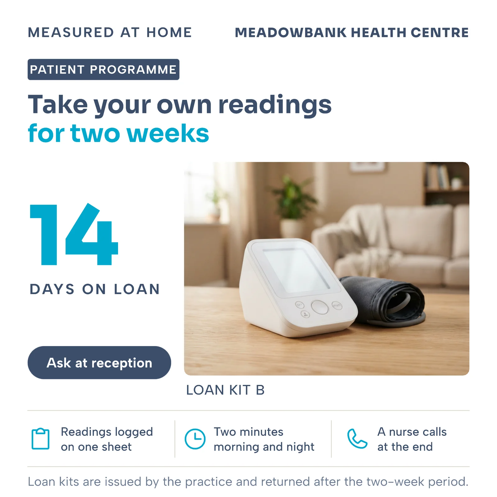 Home Blood Pressure Loan Kit Product Ad — 1:1 Instagram ad template