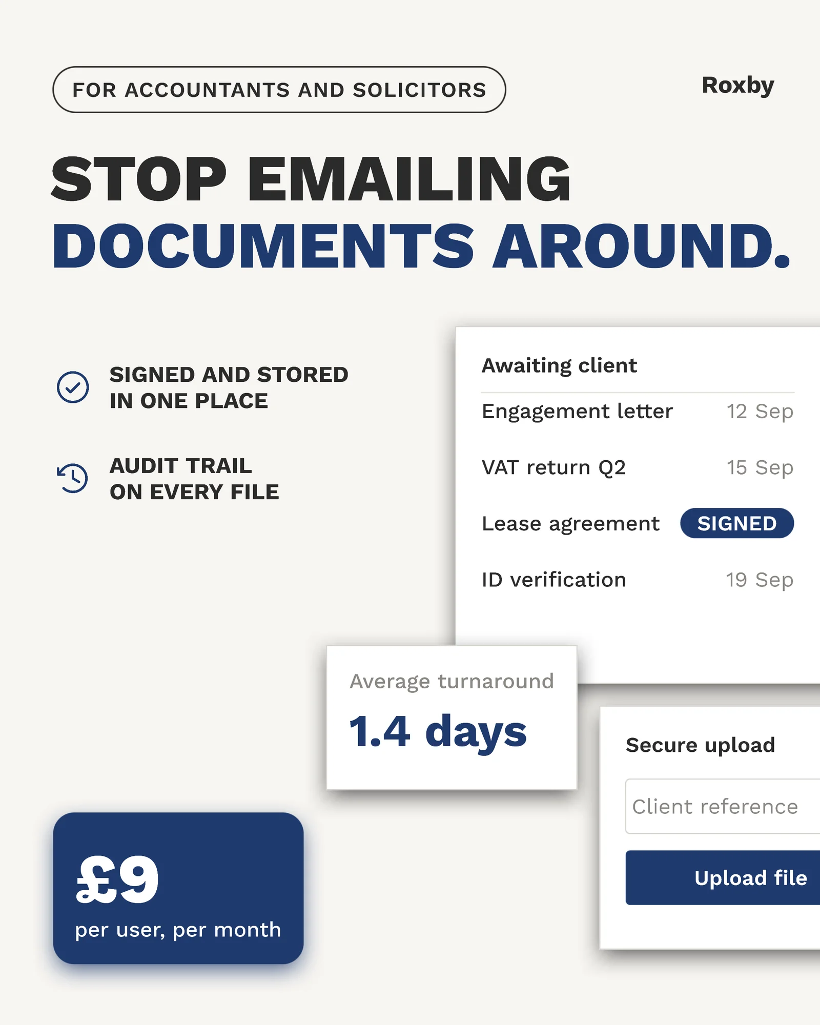 Stepped panels client portal — 4:5 Instagram ad template