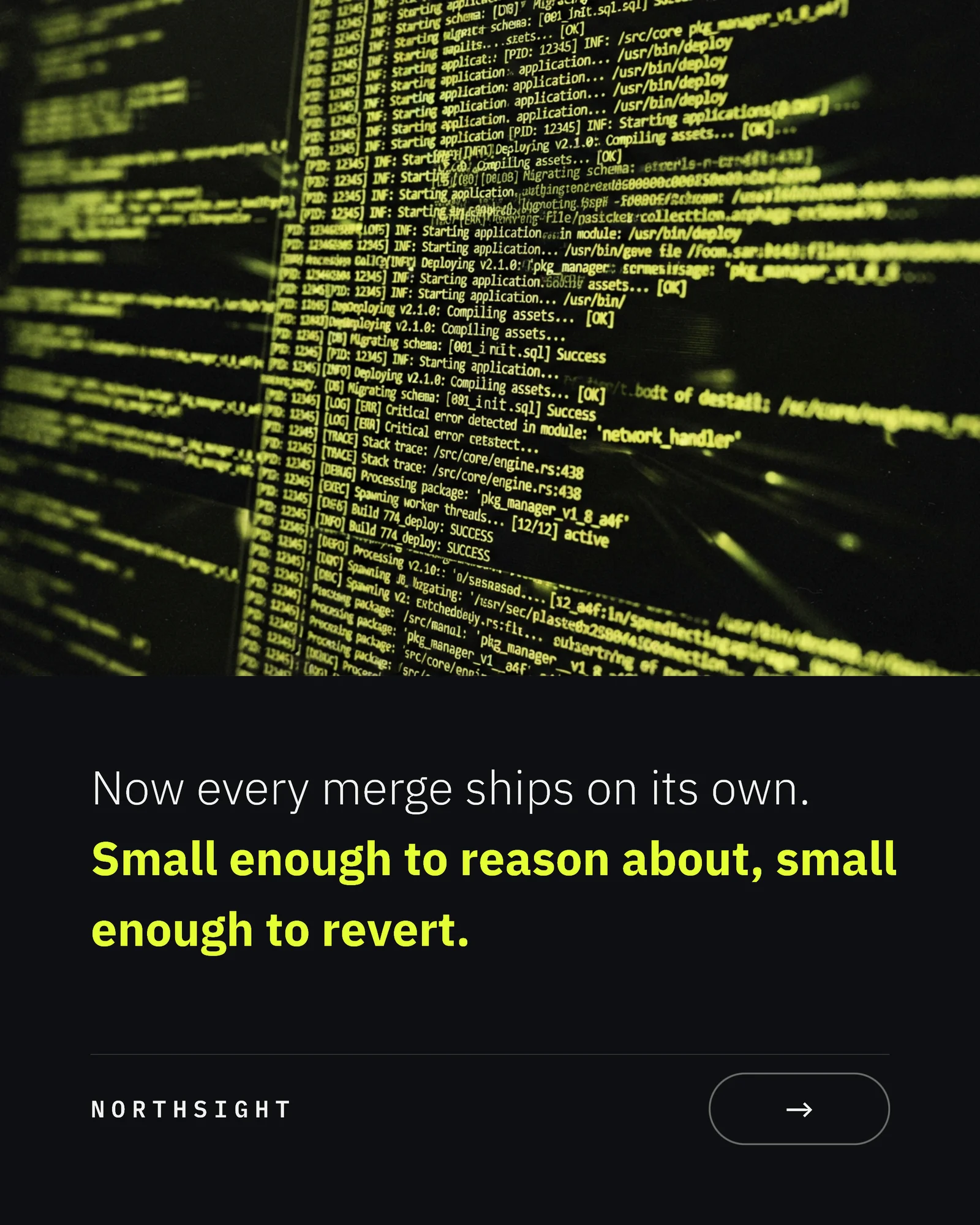 Acid duotone deploy story carousel — 5-panel Instagram carousel carousel template, page 3 of 5