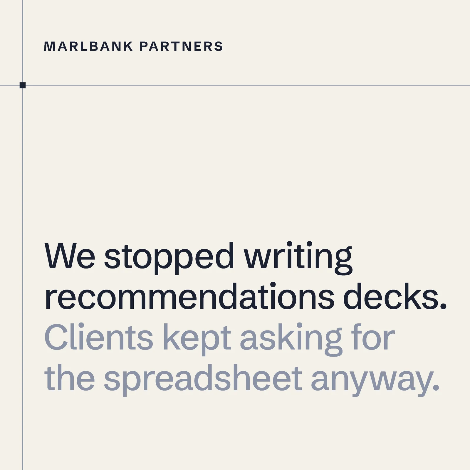 What We Stopped Doing LinkedIn Post — 1:1 LinkedIn post template