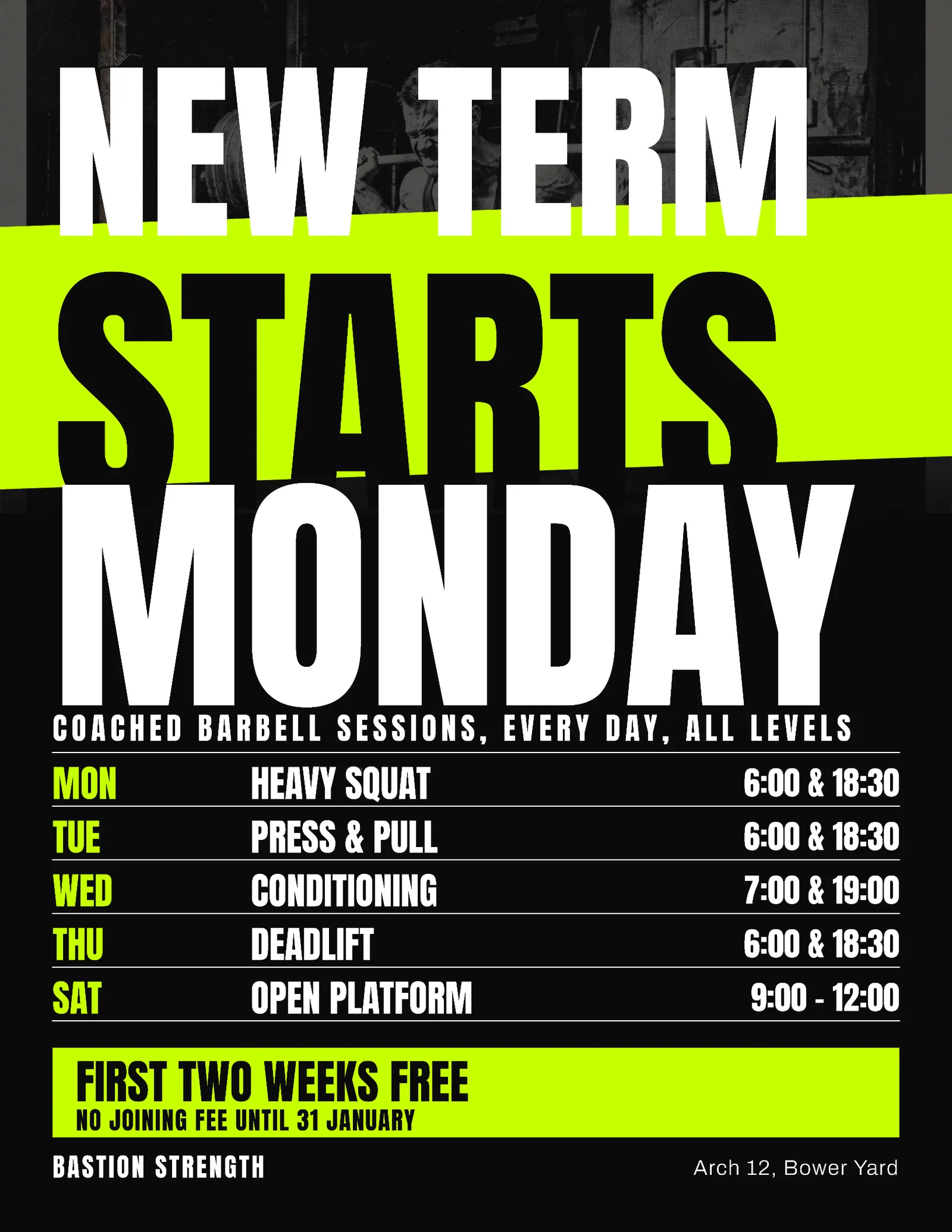 Athletic timetable flyer — Letter Flyer template