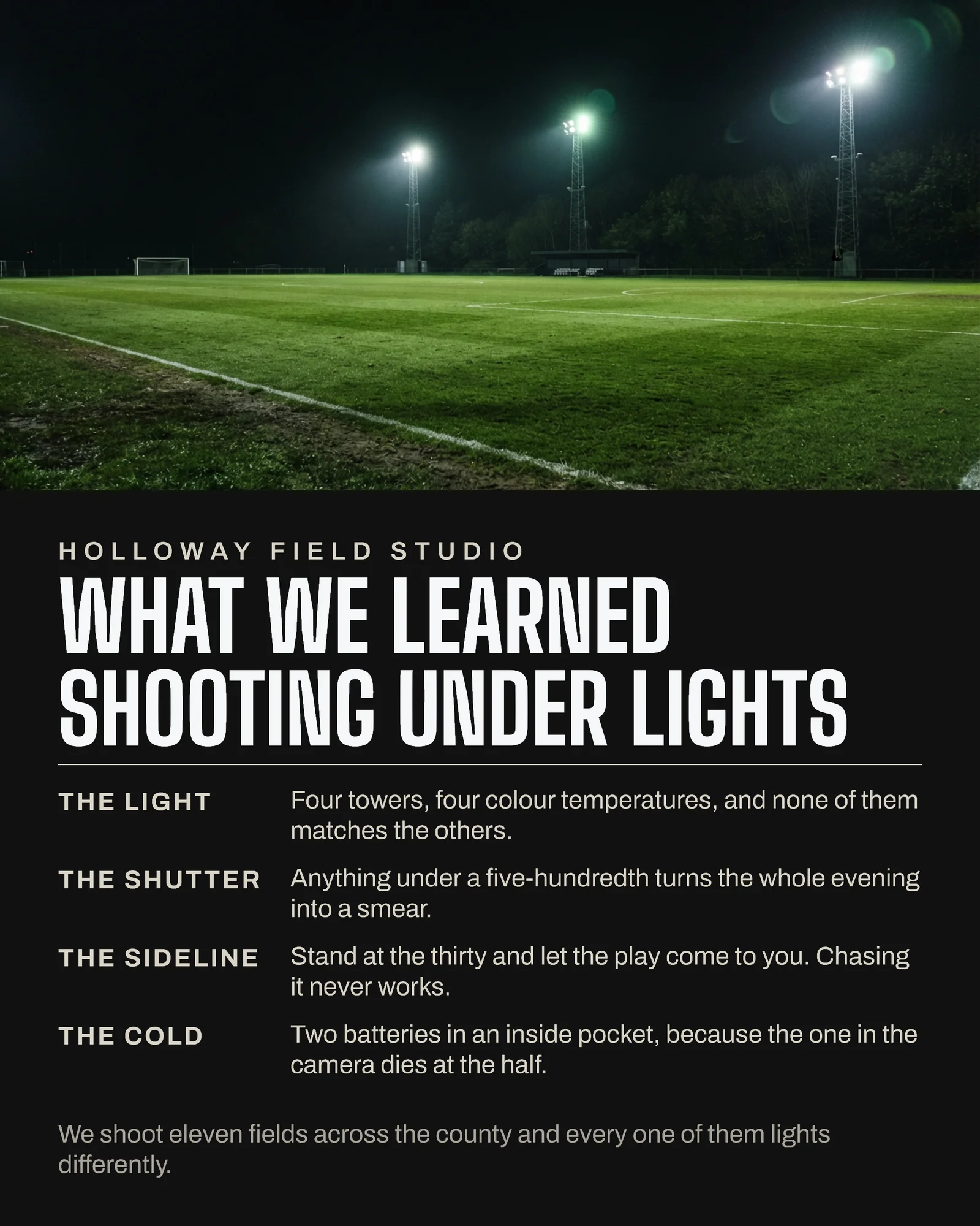 Near Black Floodlight Photo Band Photo Studio Football Instagram Post — 4:5 Instagram post template