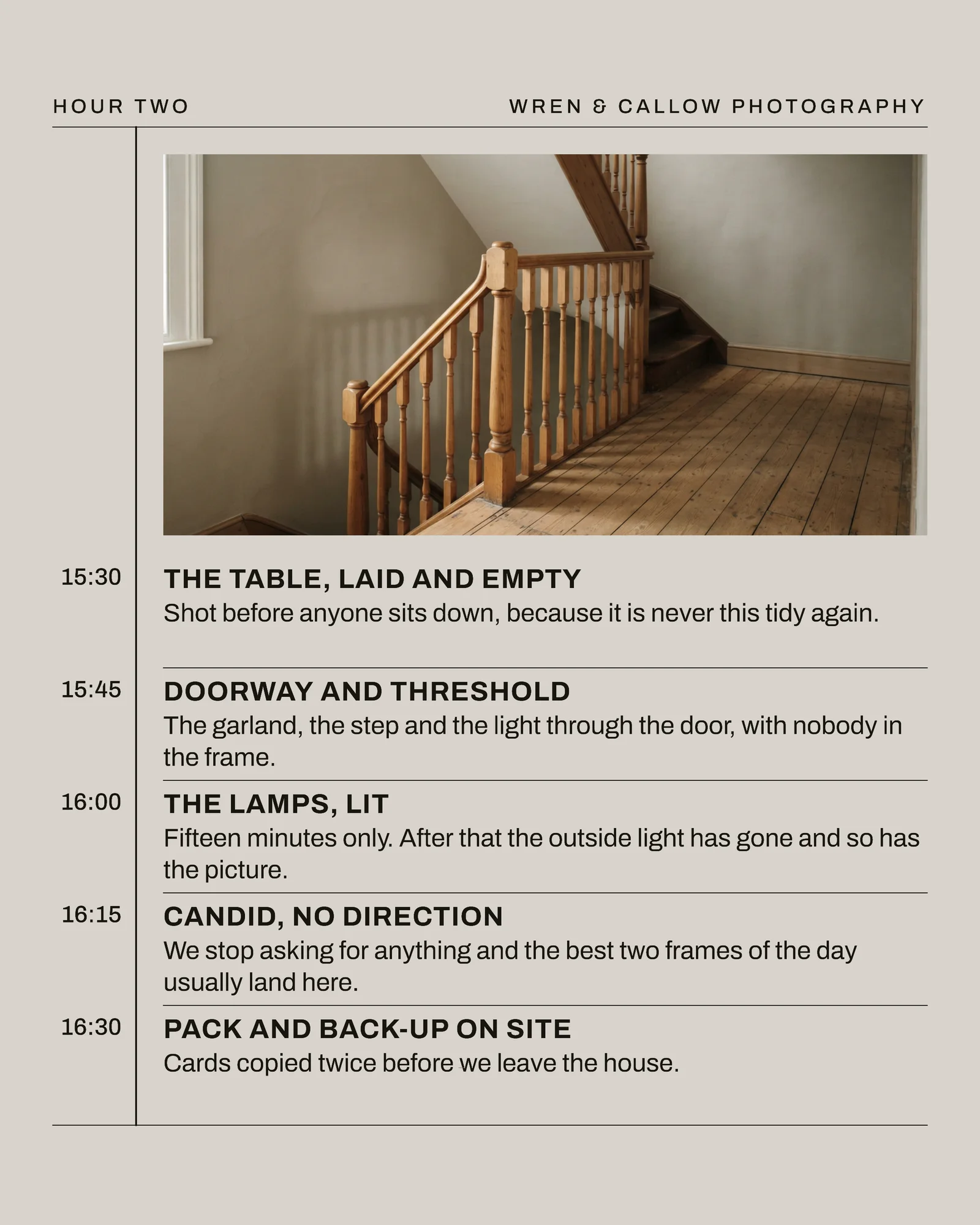 Warm Grey Amber Session Running Order Photographer Diwali Sittings Facebook Carousel — 4-panel Facebook carousel carousel template, page 3 of 4