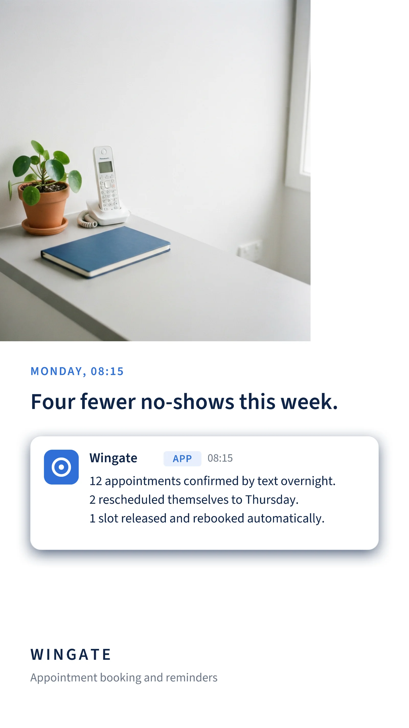 Reception photo with card — 9:16 Instagram ad template