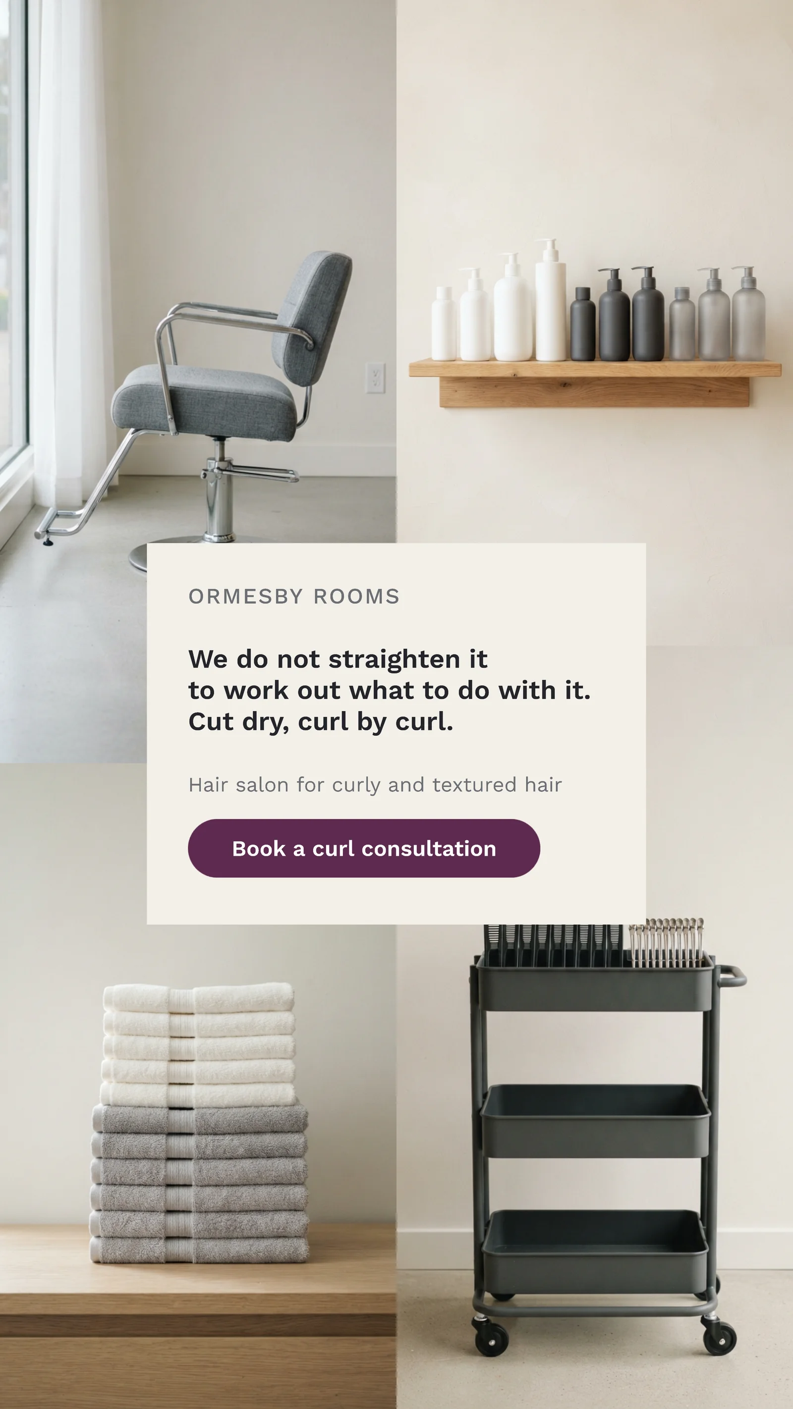 Salon tiles with statement — 9:16 Instagram ad template