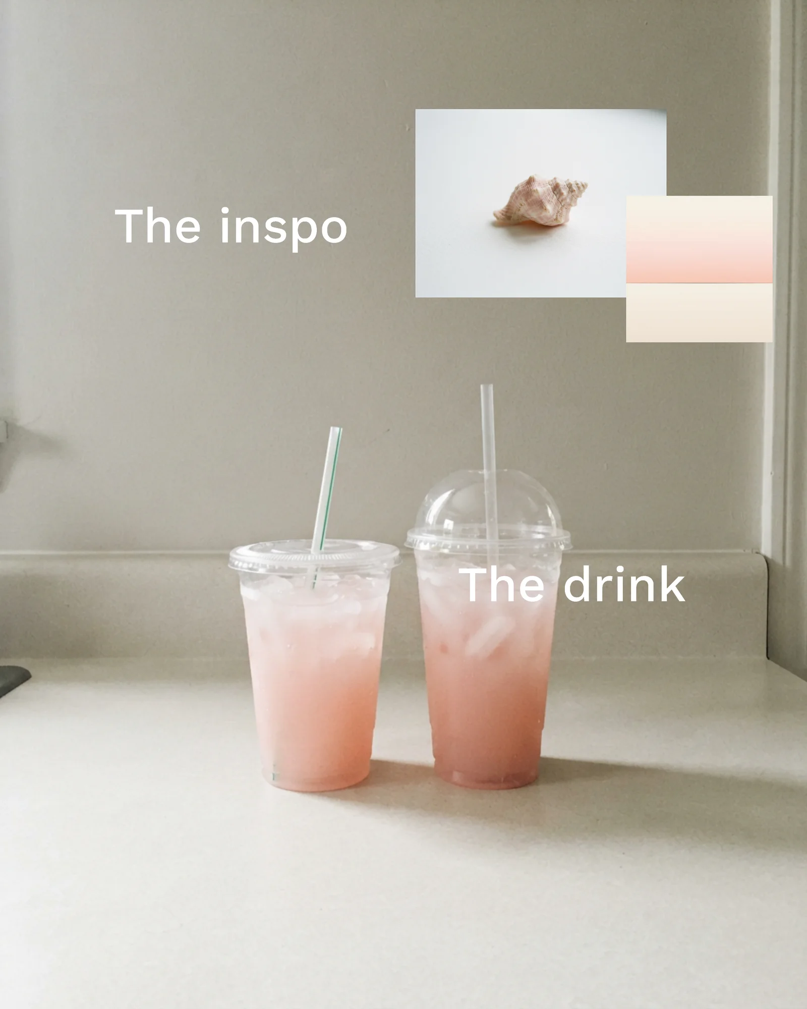 UGC Inspo-vs-Drink Cafe Carousel — 5-panel Instagram carousel carousel template, page 1 of 5