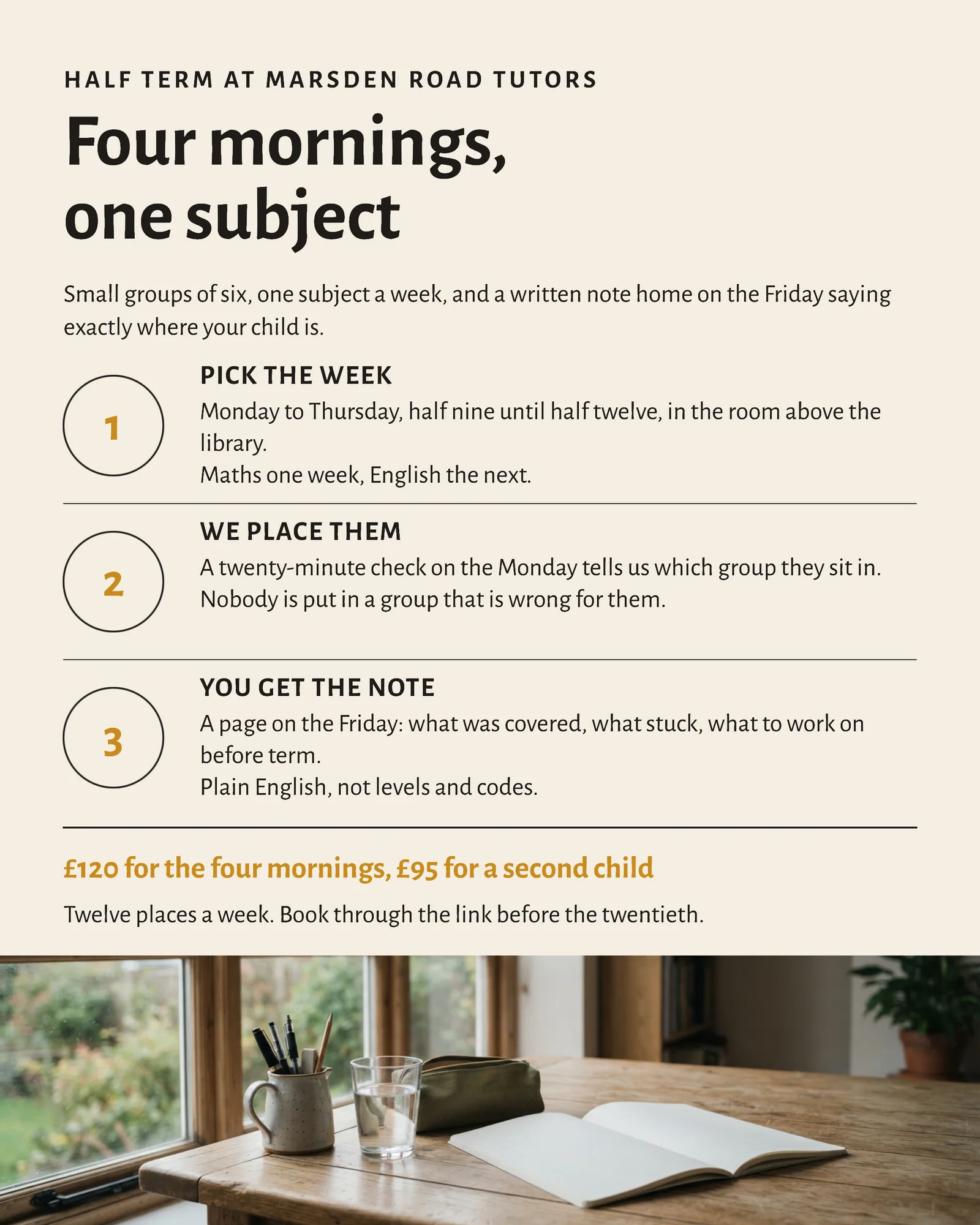 Tutoring Numbered Steps Half Term Catch Up Instagram Ad — 4:5 Instagram ad template