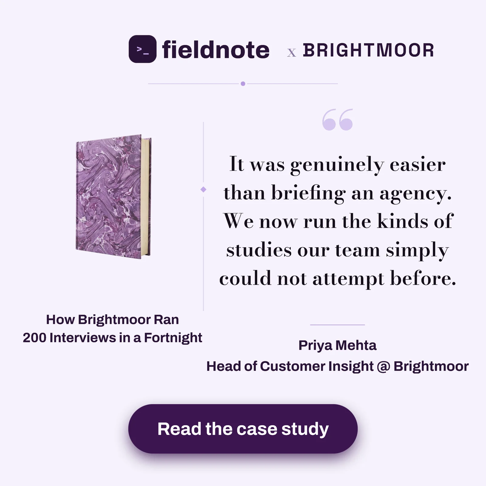 Case study pull quote — 1:1 Instagram ad template