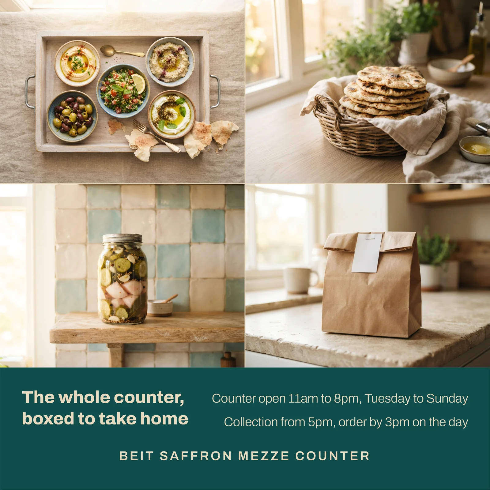 Counter And Collection Mezze Restaurant Instagram Ad — 1:1 Instagram ad template