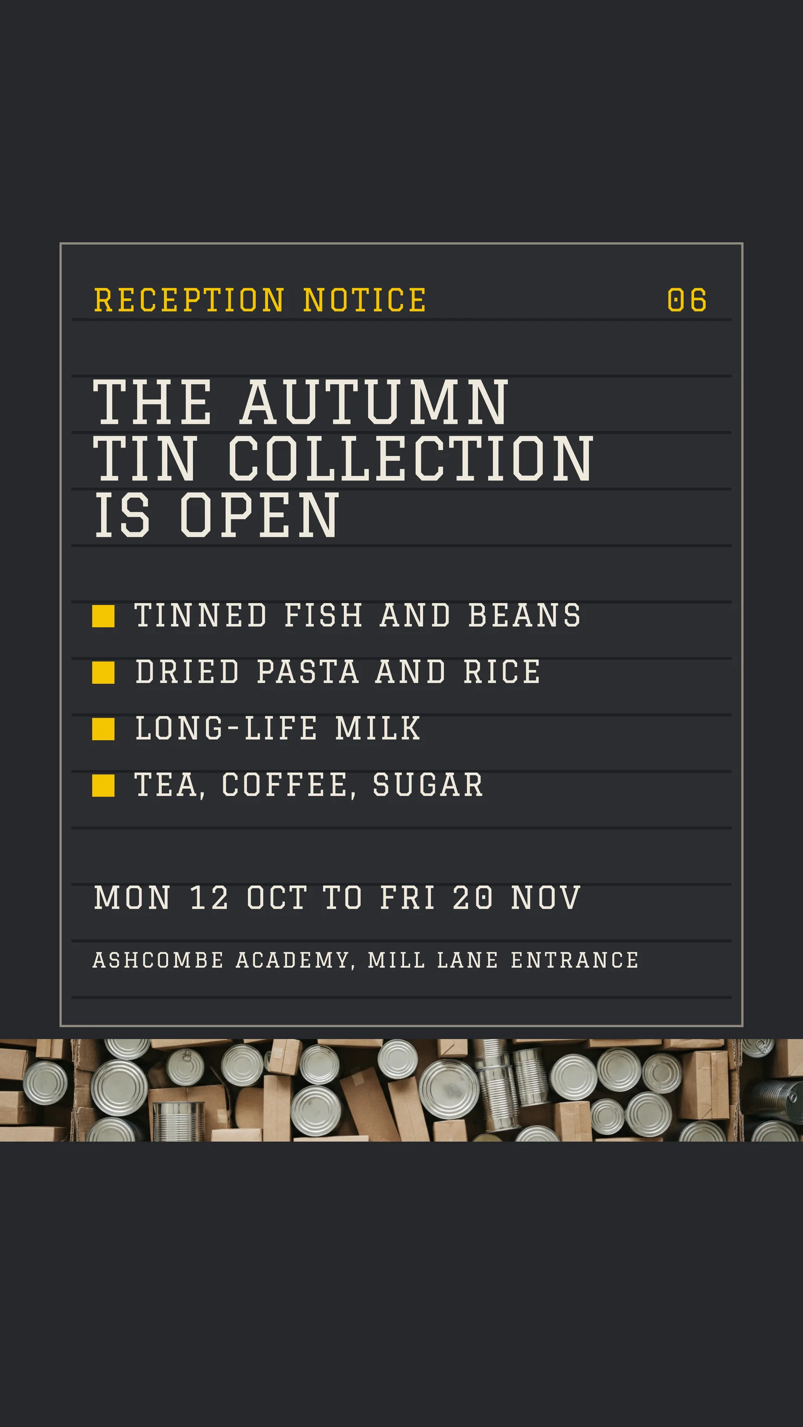 Felt Letterboard School Autumn Tin Collection Instagram Story — 9:16 Instagram story template