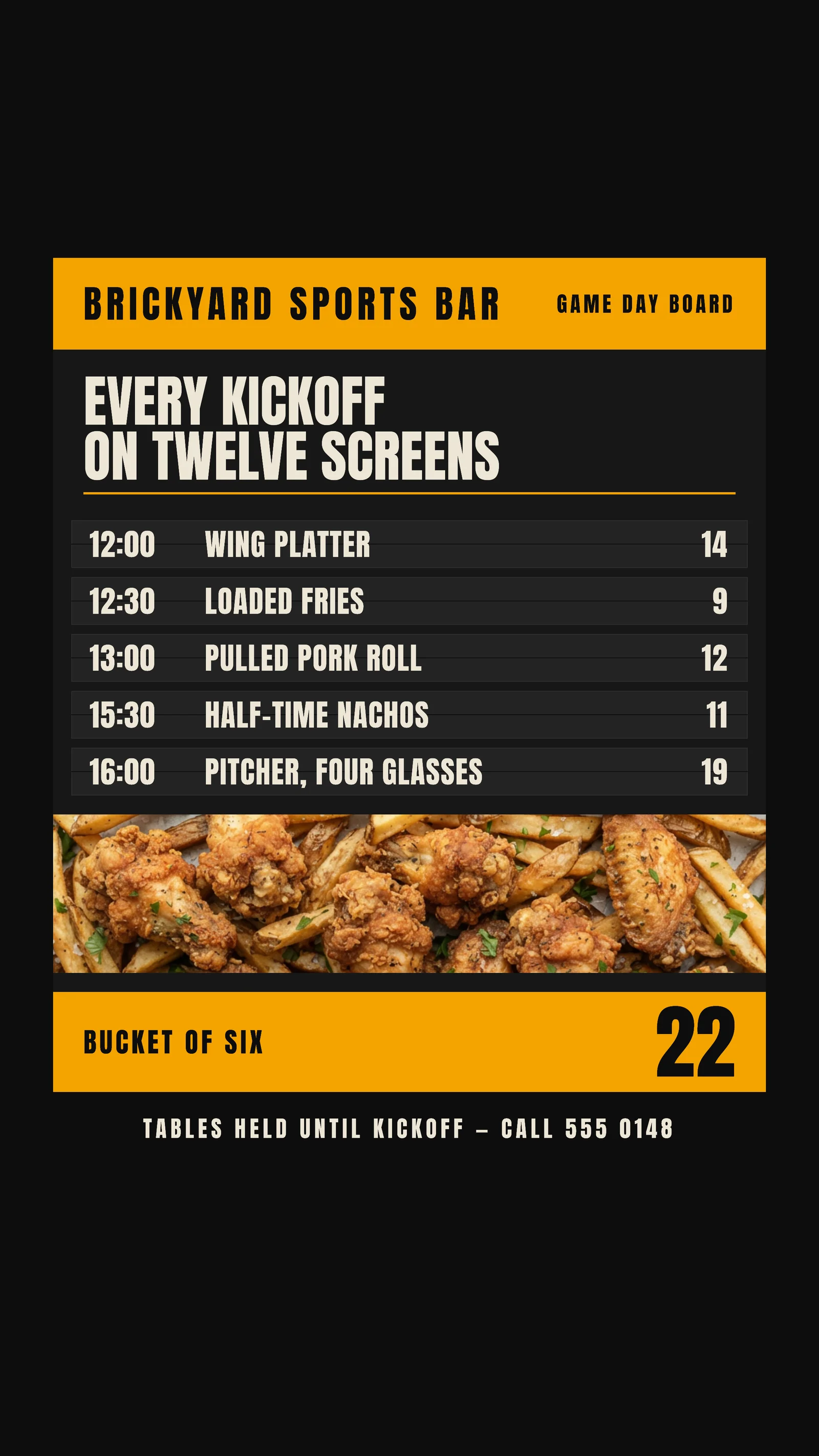 Split-Flap Board Sports Bar Game Day Instagram Story — 9:16 Instagram story template