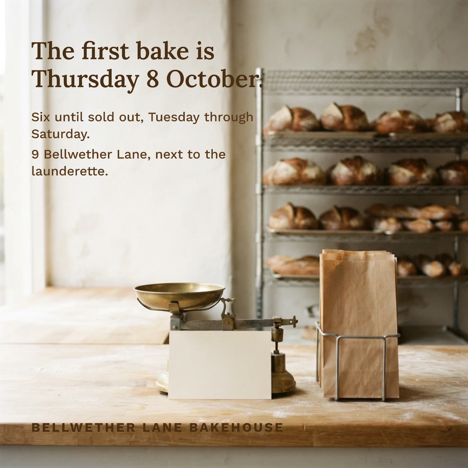 Bakery Opening Morning Facebook Post — 1:1 Facebook post template