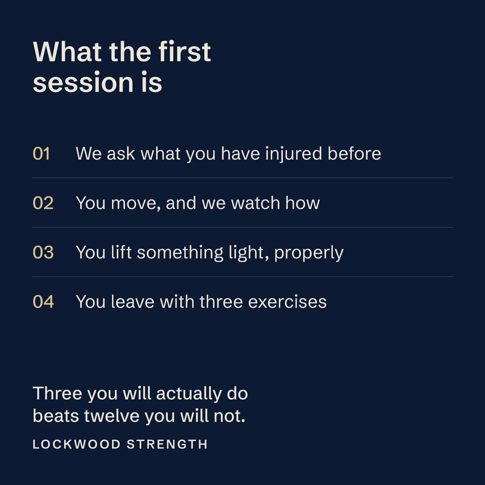First Session Instagram Post — 1:1 Instagram post template