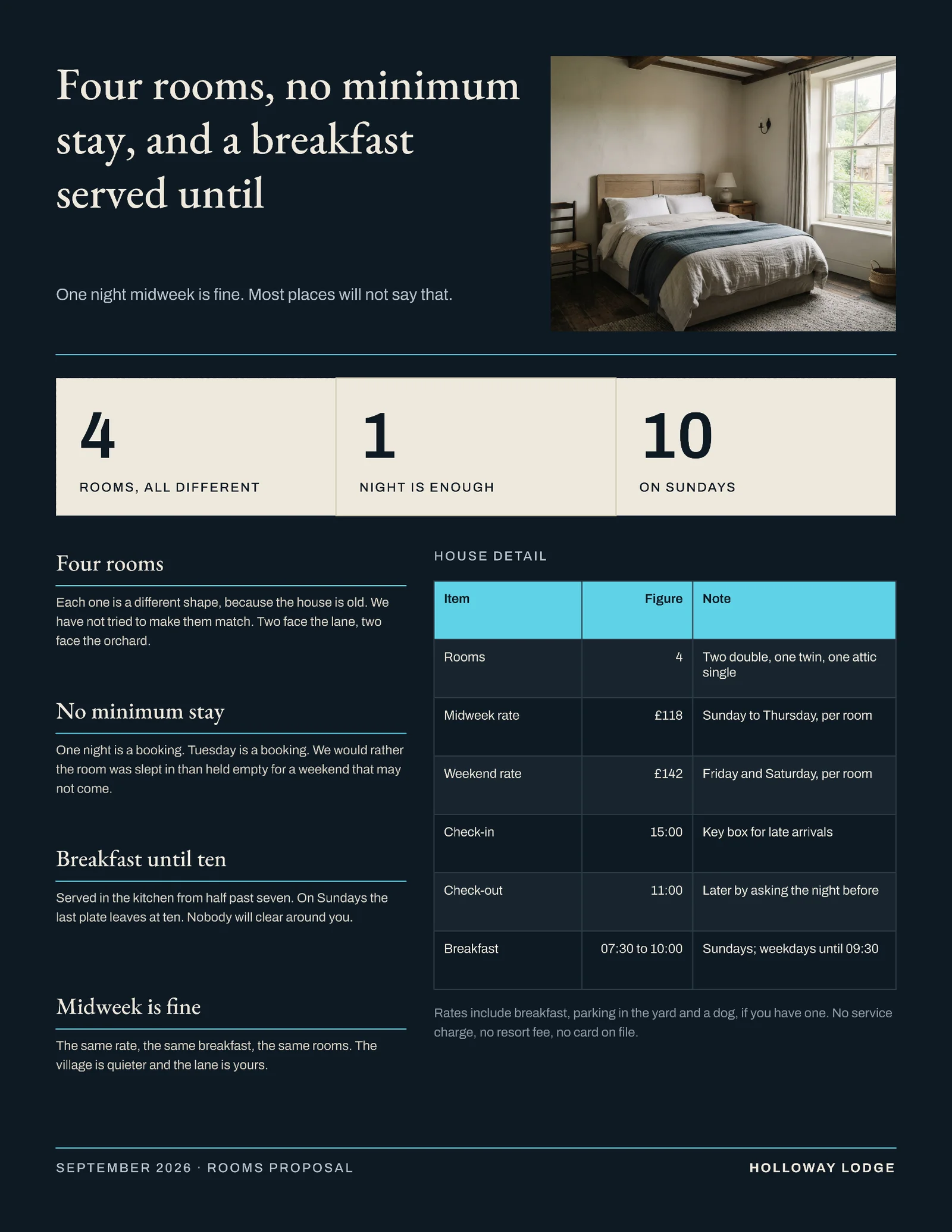 Rooms Hotel Proposal — 2-page Proposal template, page 2 of 2