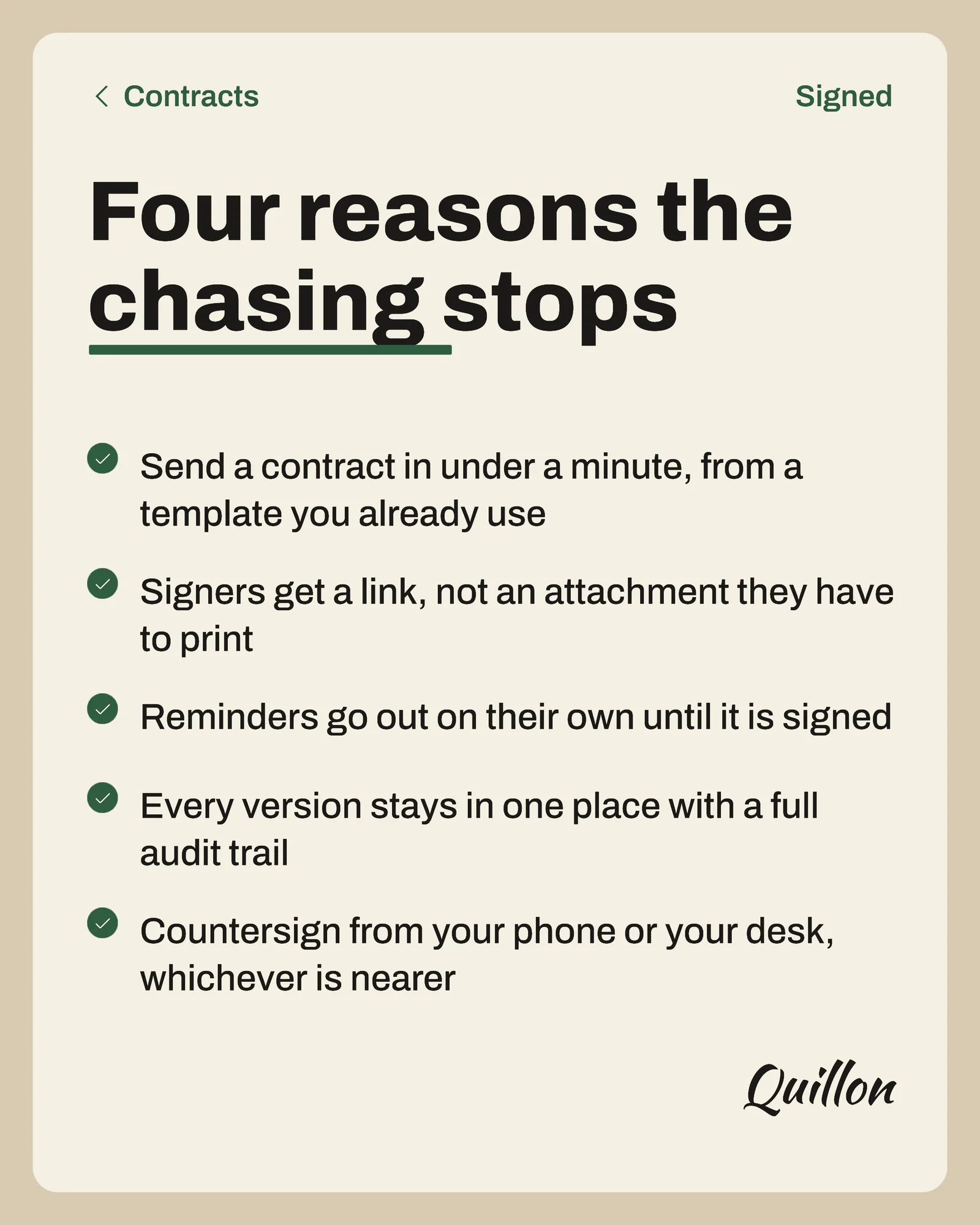 Bone Checklist Panel Contract Signing Instagram Ad — 4:5 Instagram ad template