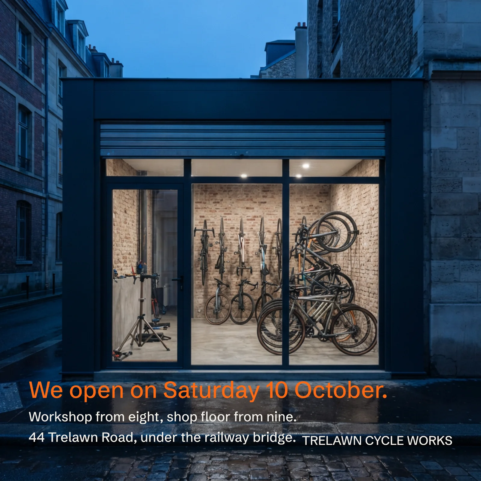 Bike Shop Opening Day Facebook Post — 1:1 Facebook post template