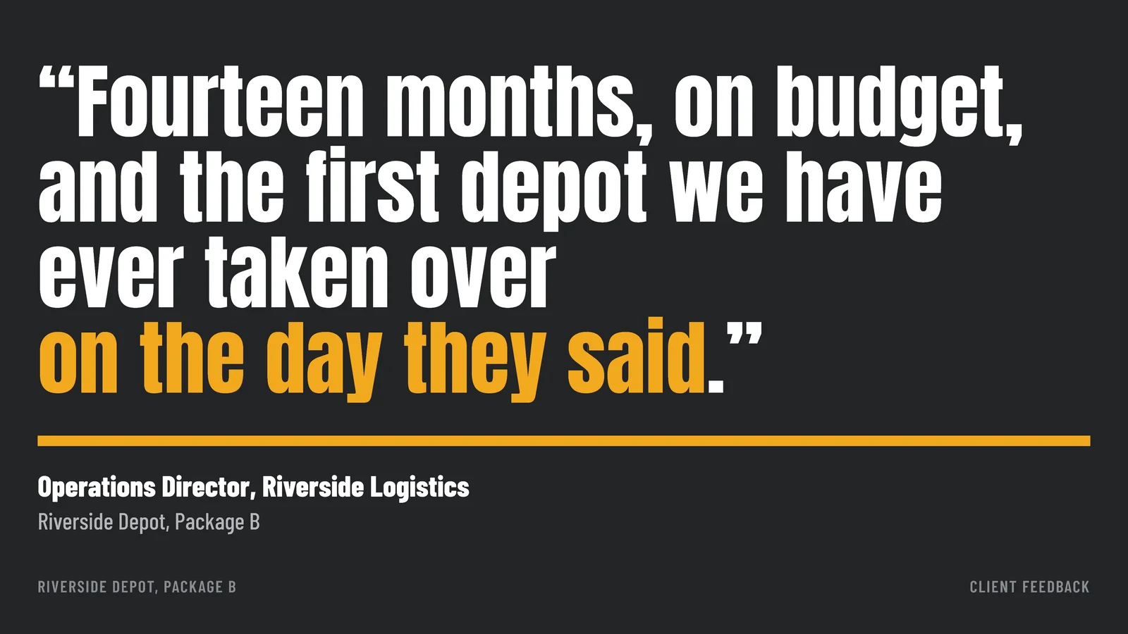 Big Type Pull Quote Slide — 16:9 Slide template