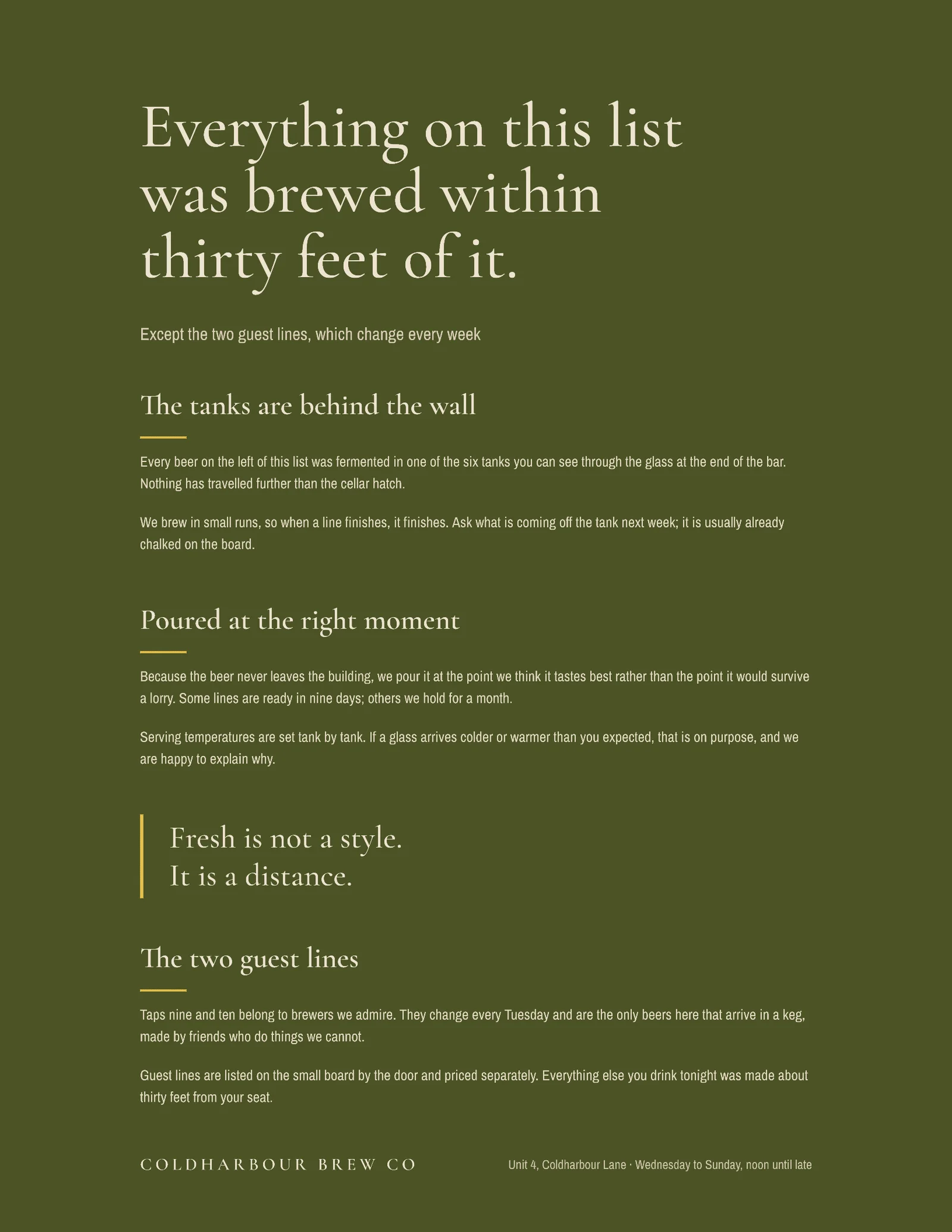 Thirty Feet Menu — Letter Menu template