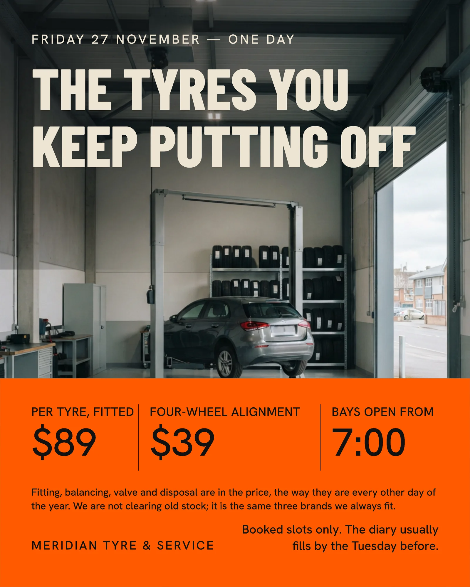 Graphite Photo Foot Block Tyre Centre Black Friday Instagram Ad — 4:5 Instagram ad template