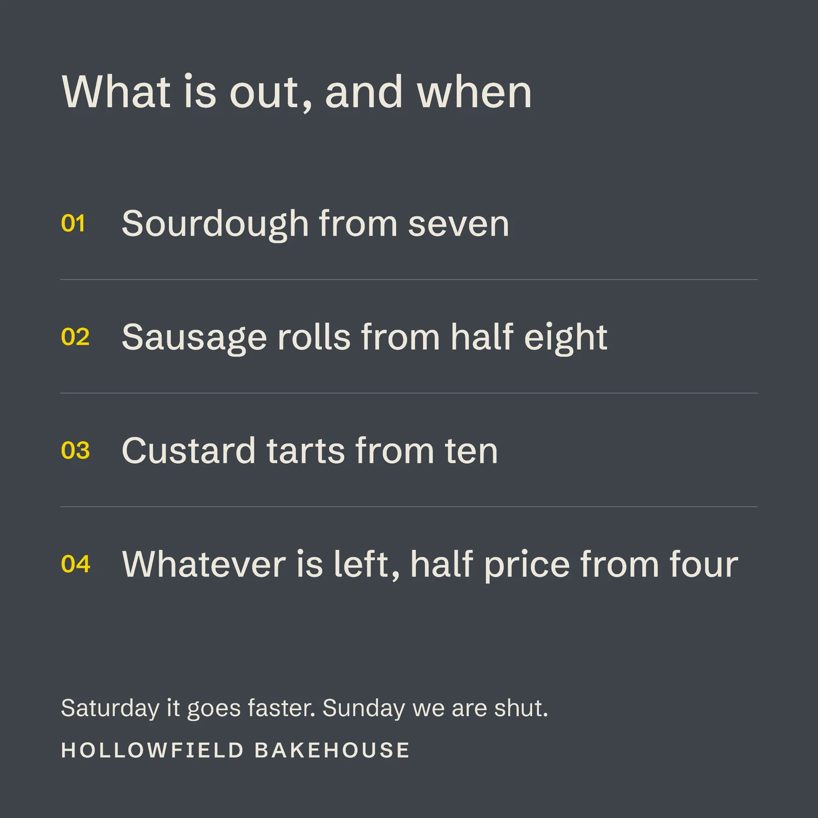 Out Of The Oven Facebook Post — 1:1 Facebook post template