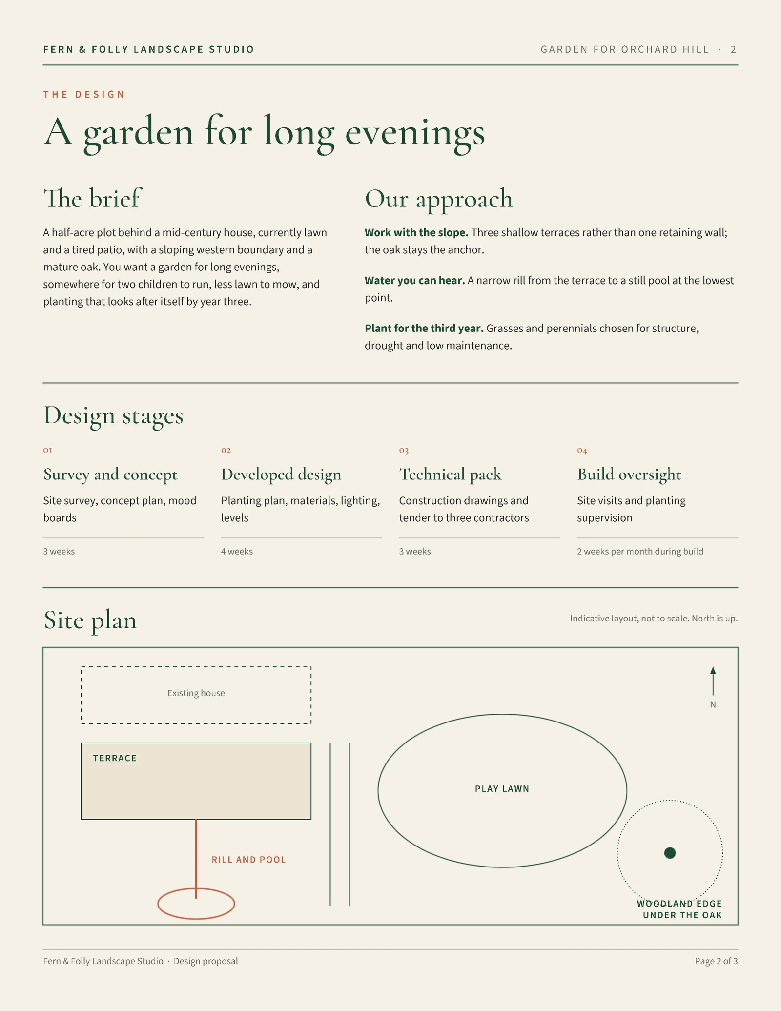 Warm Photo Landscape Design Proposal — 3-page Proposal template, page 2 of 3