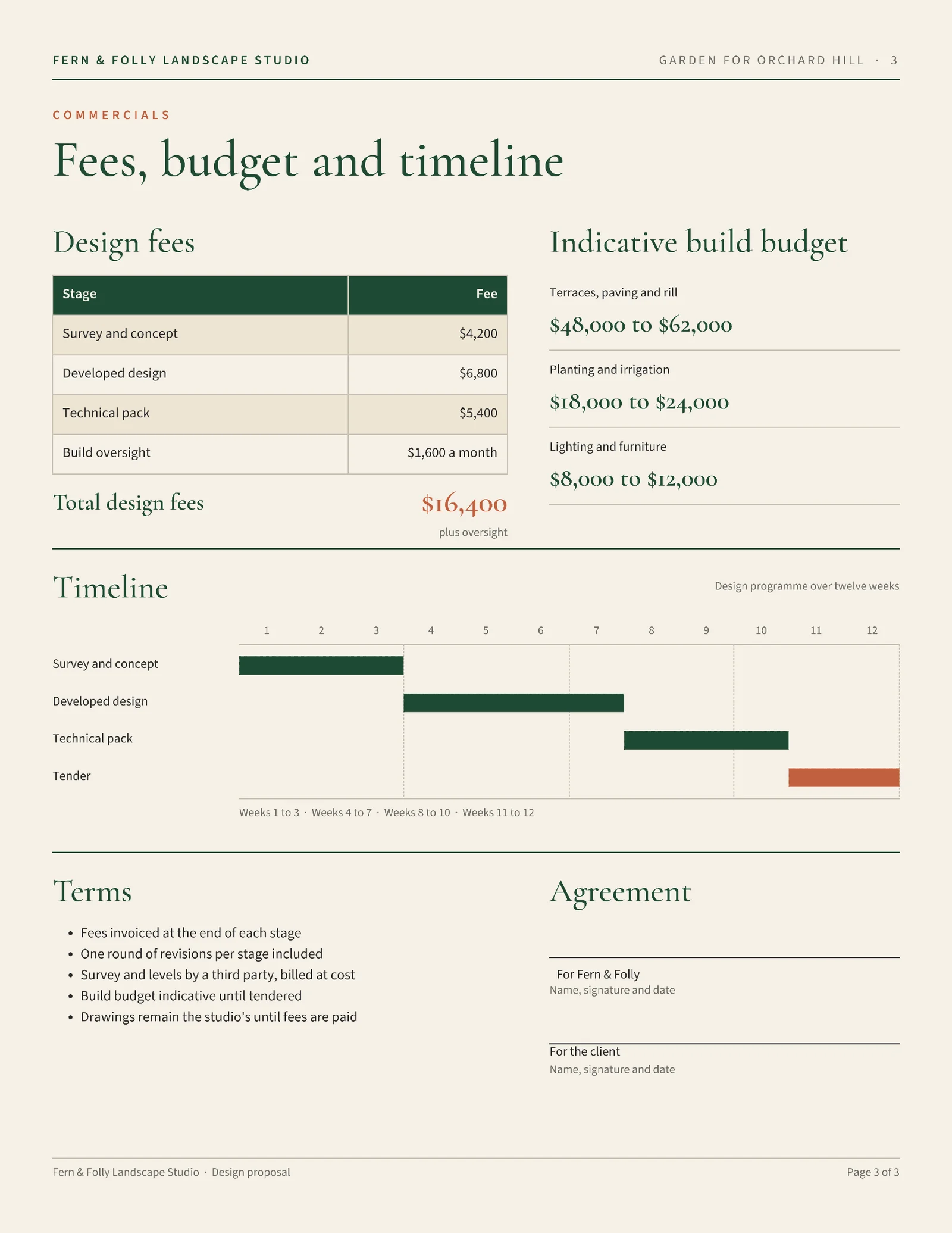 Warm Photo Landscape Design Proposal — 3-page Proposal template, page 3 of 3