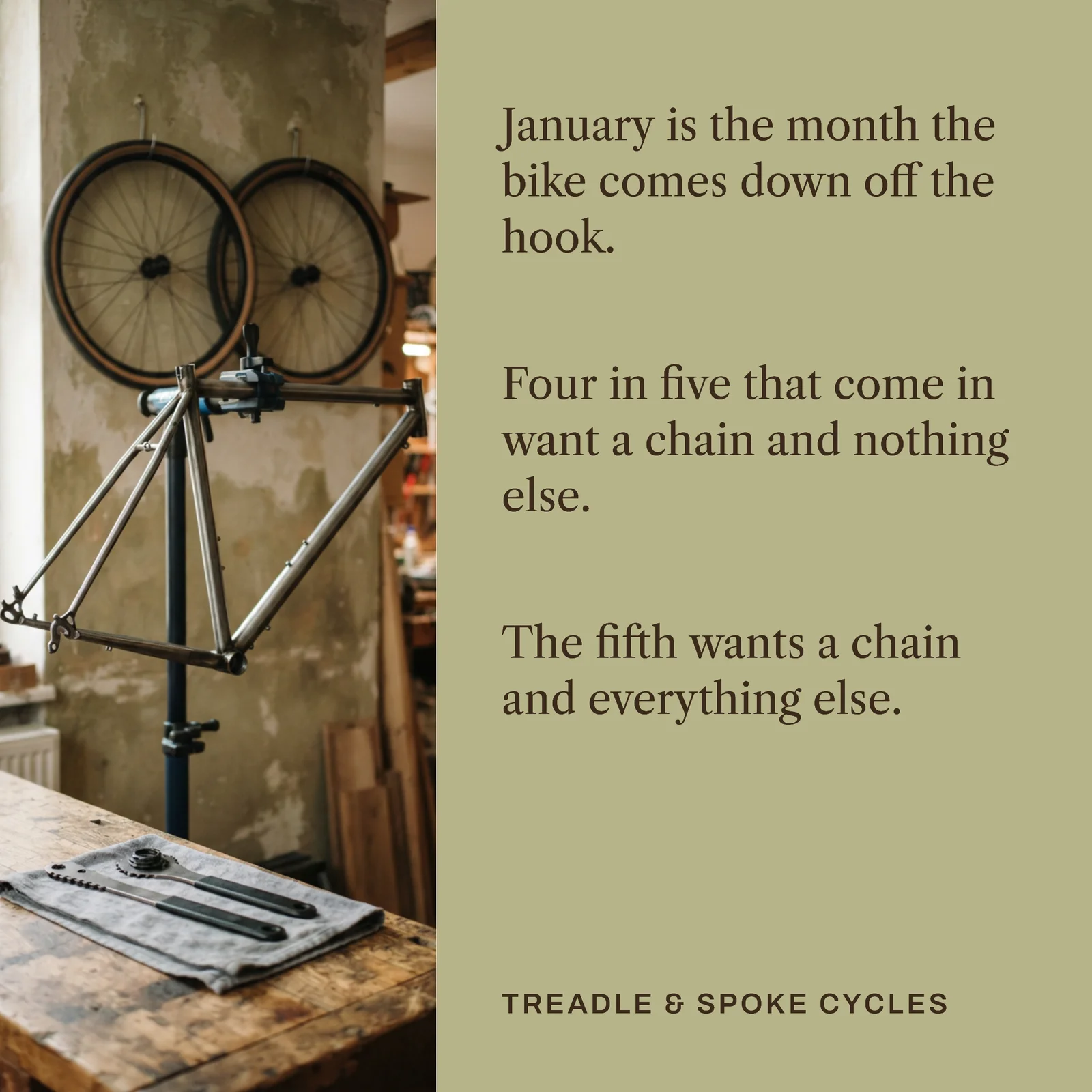 Bike Shop Off The Hook New Year Facebook Post — 1:1 Facebook post template