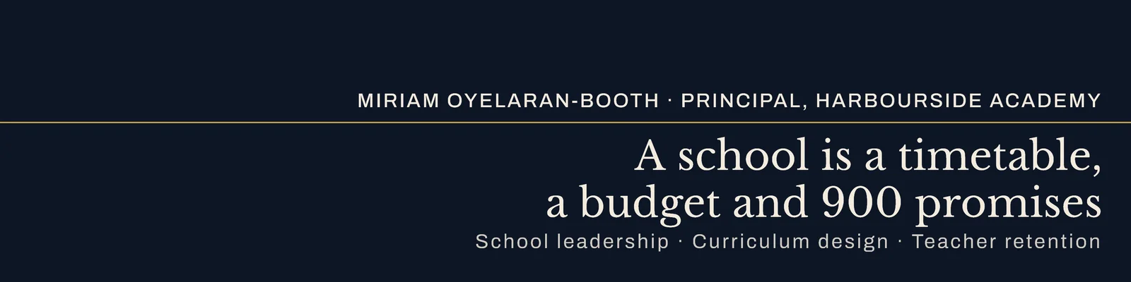 Ink Rule School Principal LinkedIn Banner — 4:1 LinkedIn banner template