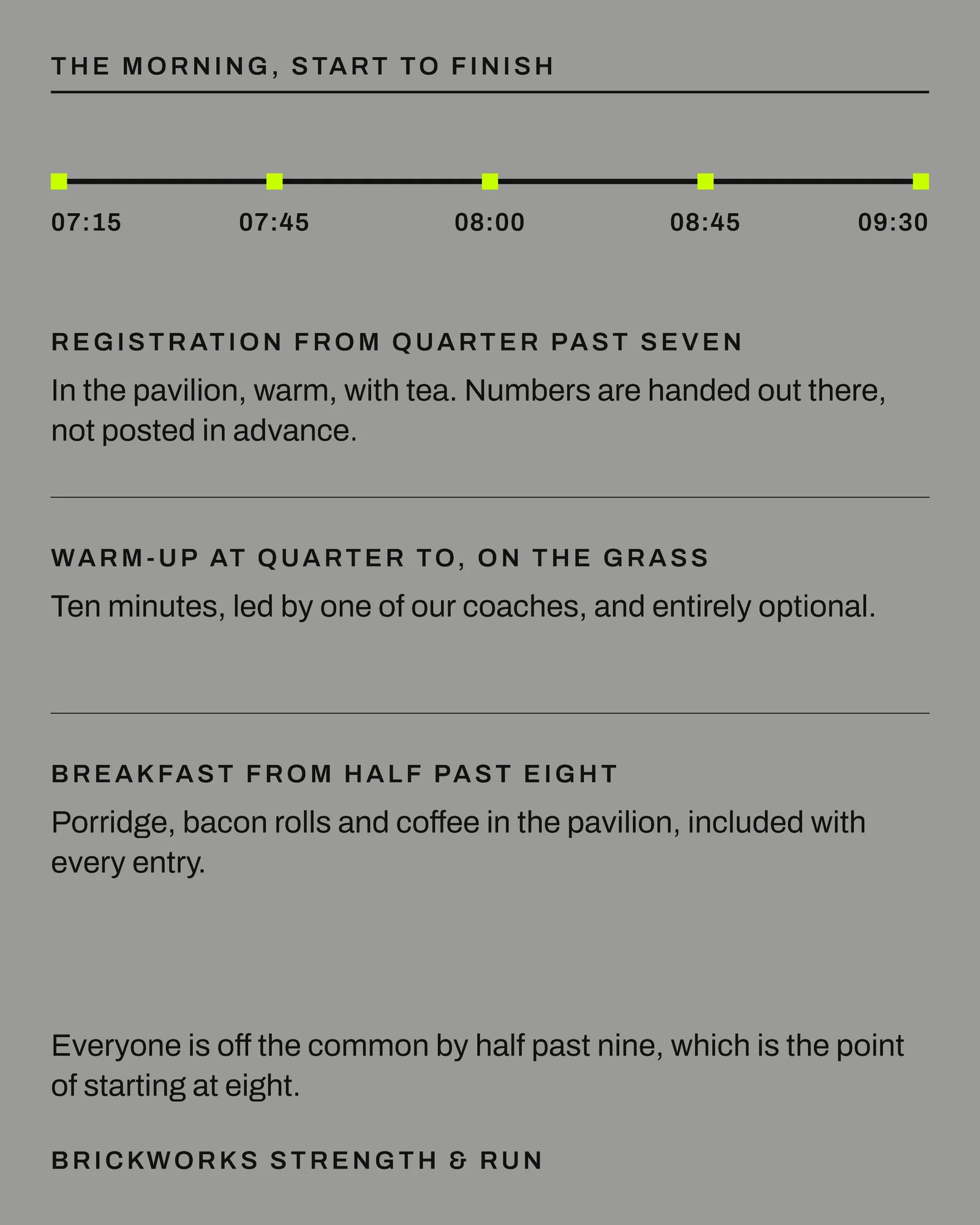 Lime Concrete Gym Thanksgiving Morning Five Run Facebook Carousel — 4-panel Facebook carousel carousel template, page 3 of 4