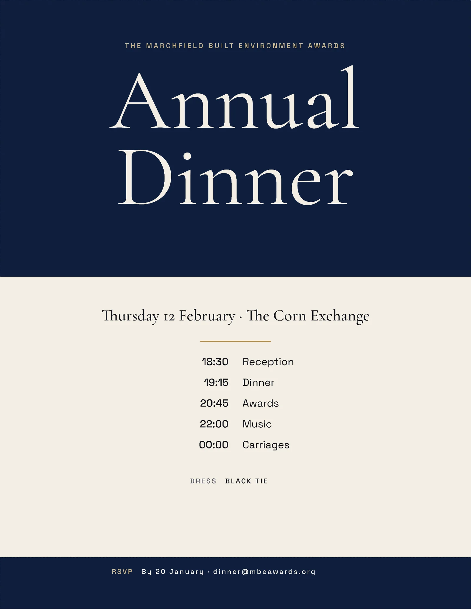 Industry Awards Dinner Invitation — 2-page Invitation template, page 2 of 2