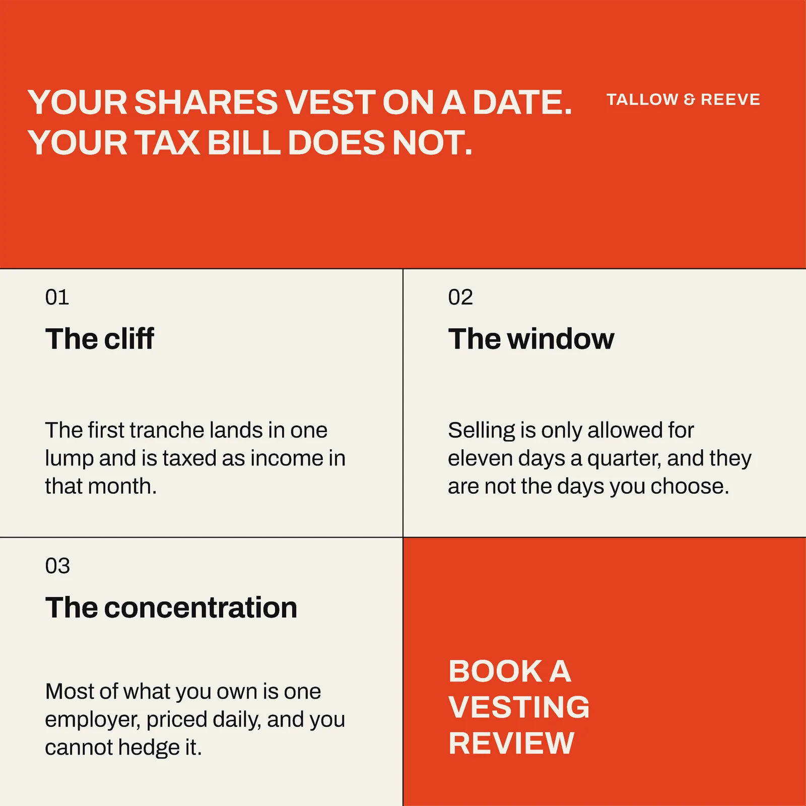 Vermilion Swiss Grid Equity Comp Advisory Instagram Ad — 1:1 Instagram ad template