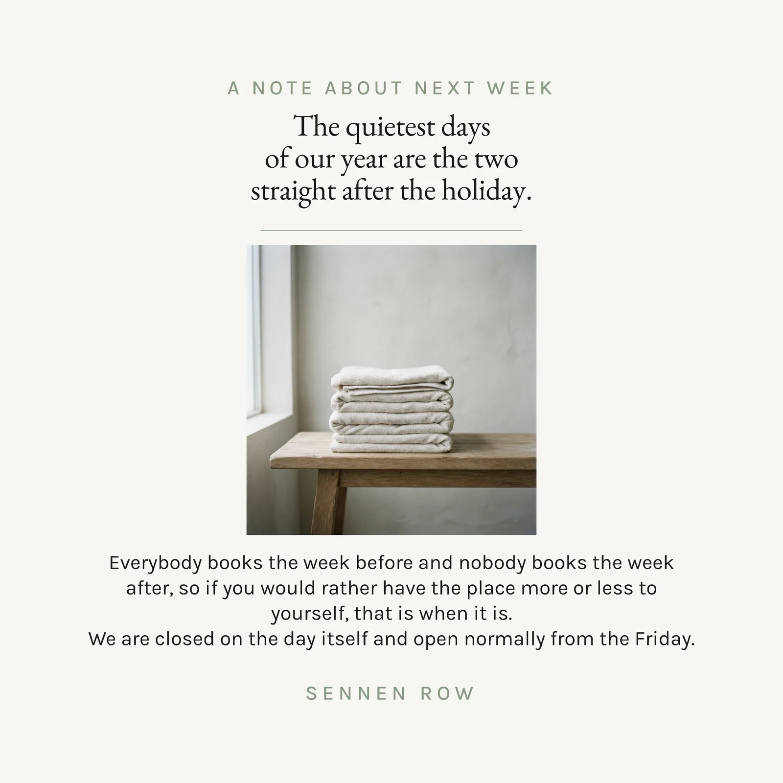 Chalk Centred Postcard Day Spa Thanksgiving Quiet Week Instagram Post — 1:1 Instagram post template