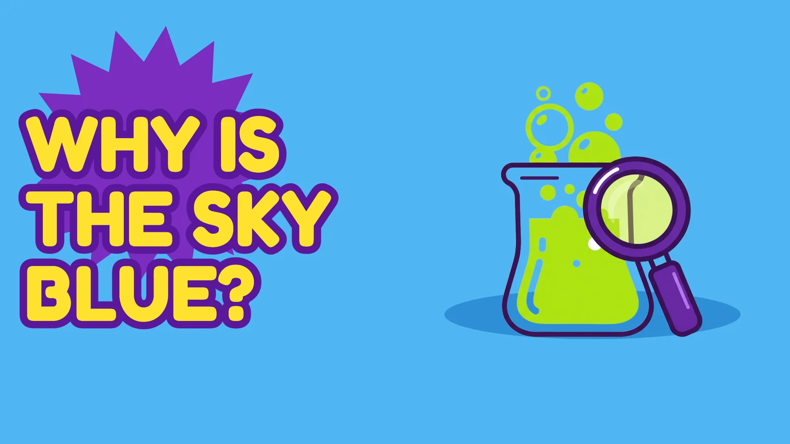 Science for Kids YouTube Thumbnail — 16:9 Youtube thumbnail template