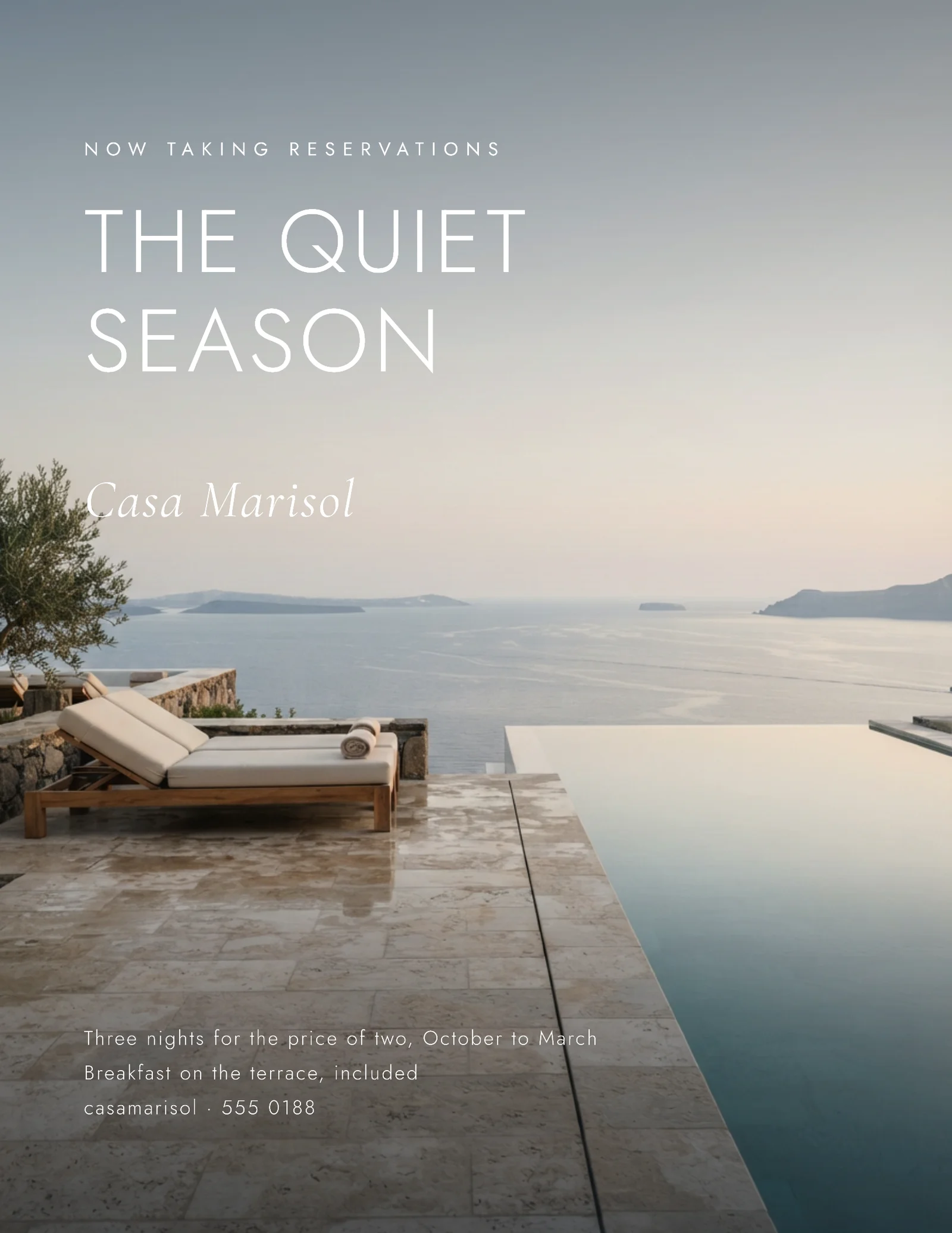 Quiet Luxury Boutique Hotel Flyer — Letter Flyer template