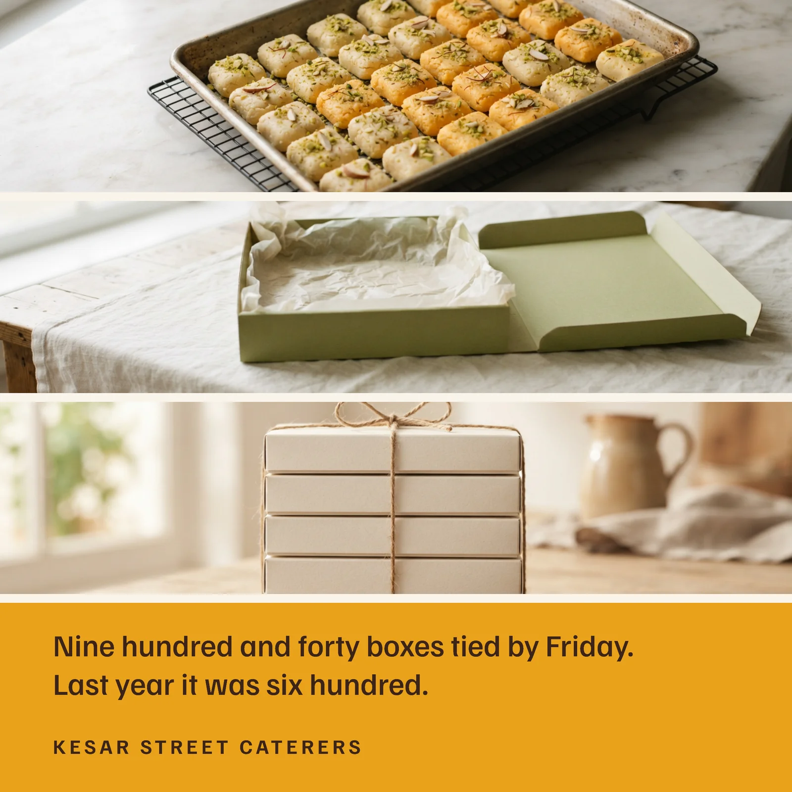 Catering Diwali Sweet Boxes Instagram Post — 1:1 Instagram post template