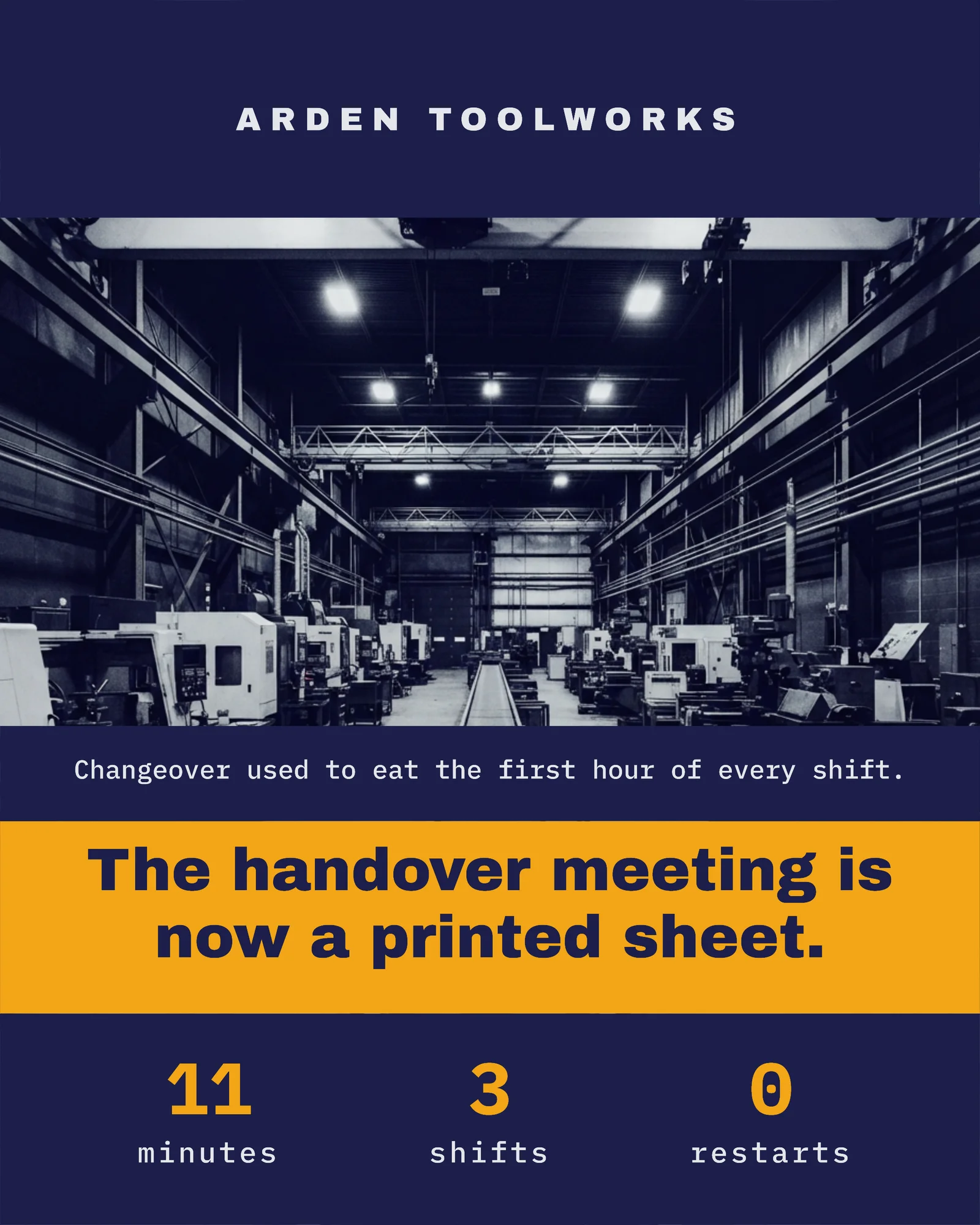 Shift Handover Duotone Photo LinkedIn Post — 4:5 LinkedIn post template