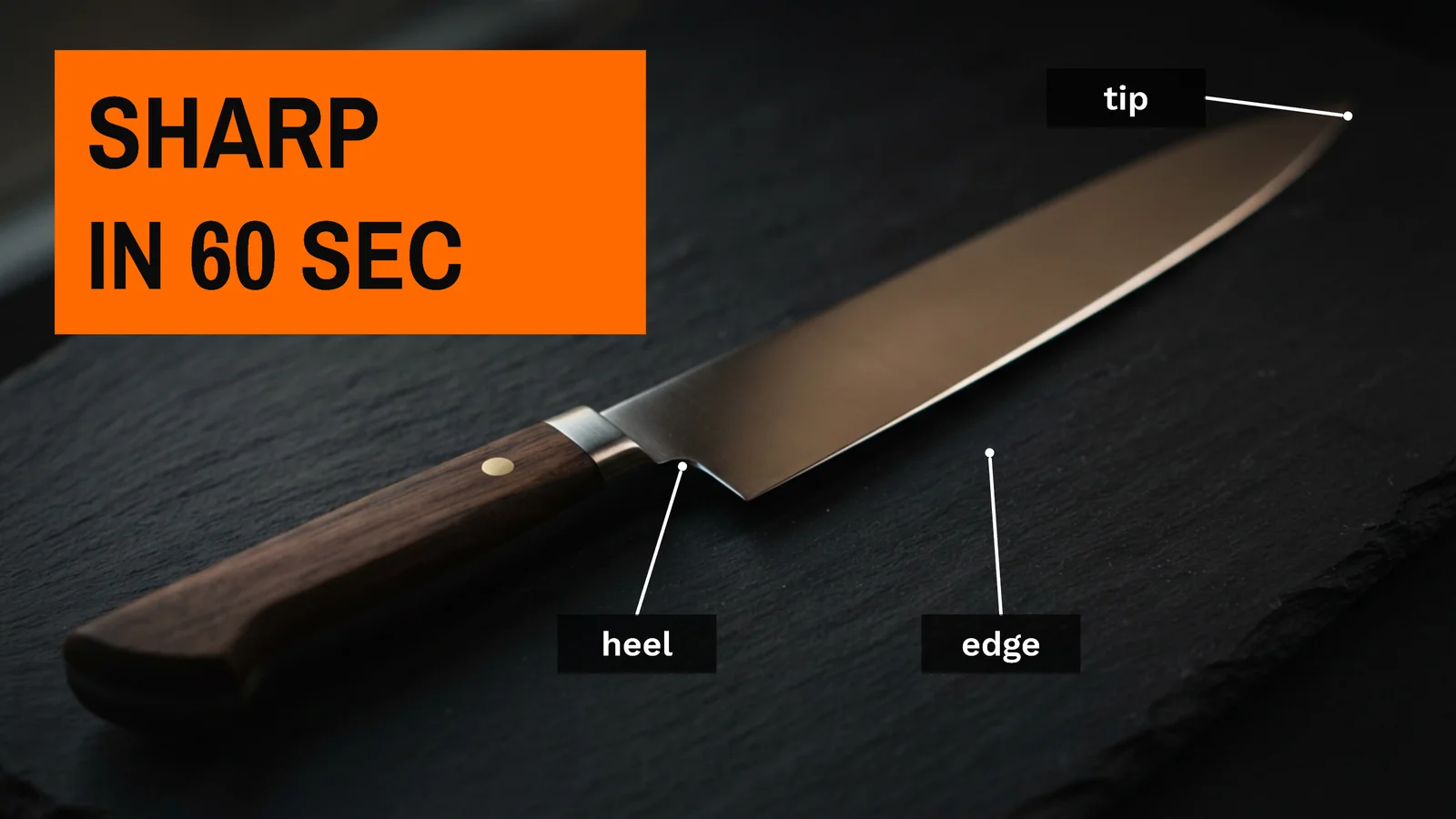 Knife Sharpening YouTube Thumbnail — 16:9 Youtube thumbnail template