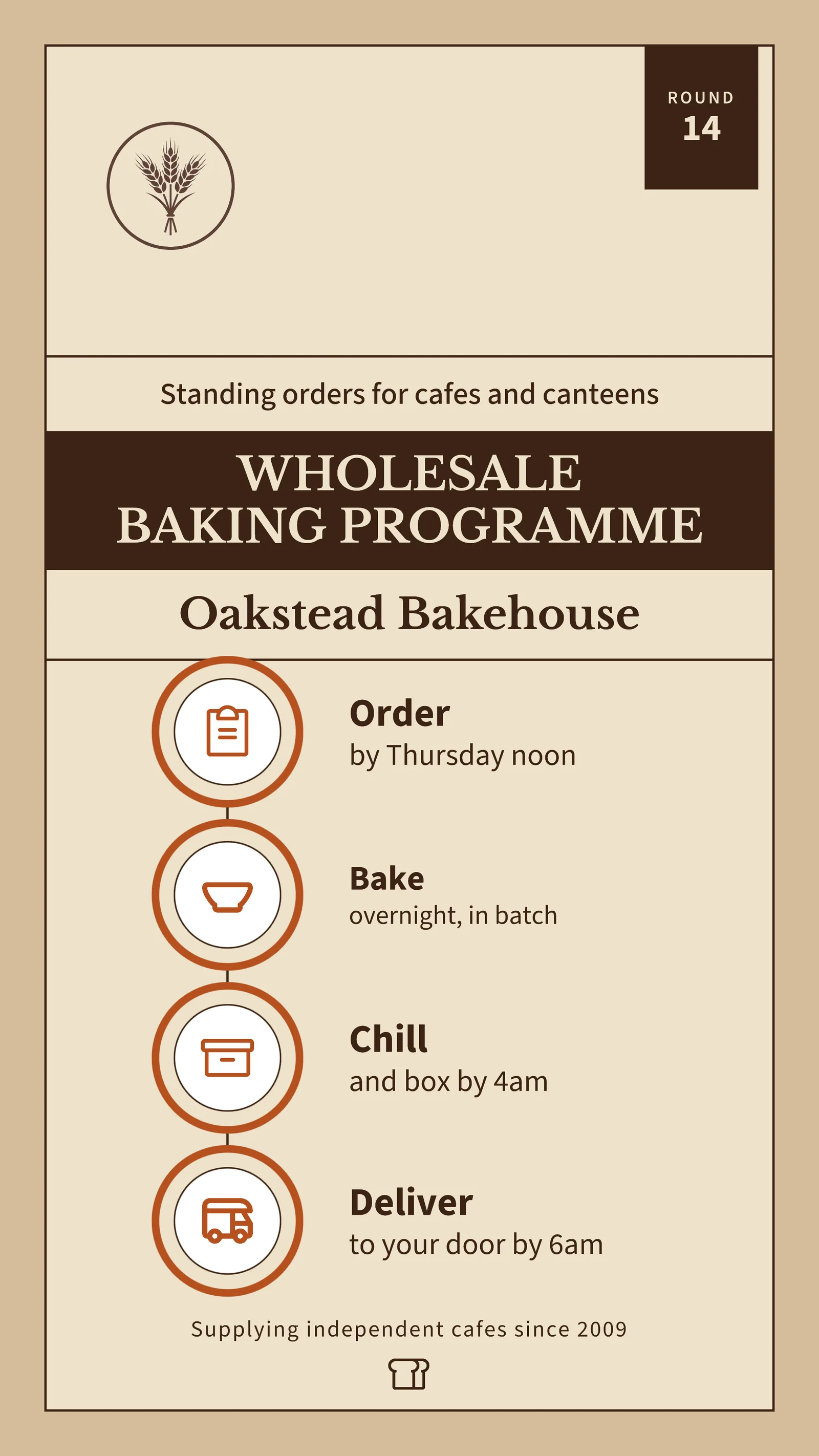 Kraft step flow wholesale bakery Instagram ad — 9:16 Instagram ad template