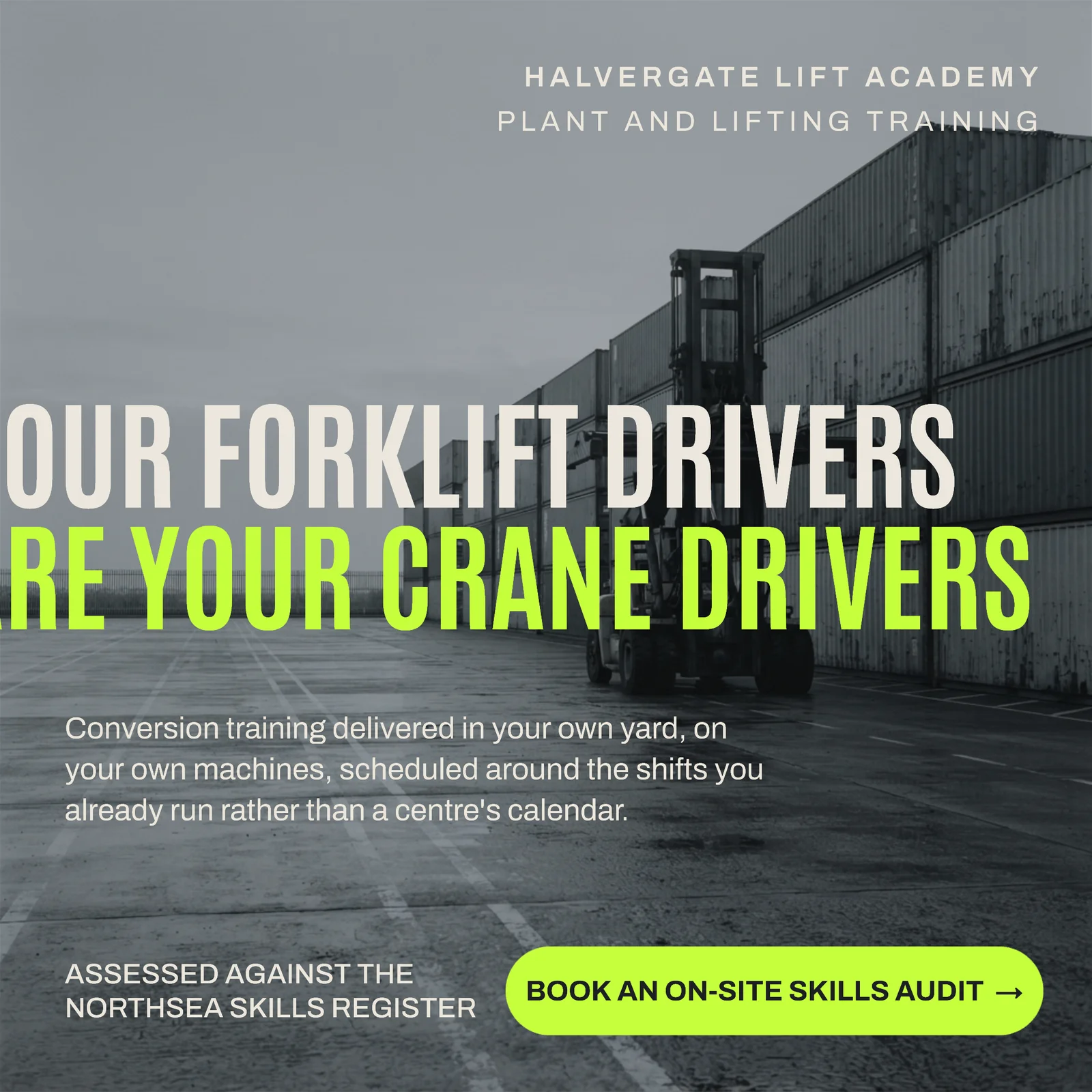 Plant Conversion Training Full-Bleed Duotone LinkedIn Ad — 1:1 LinkedIn ad template