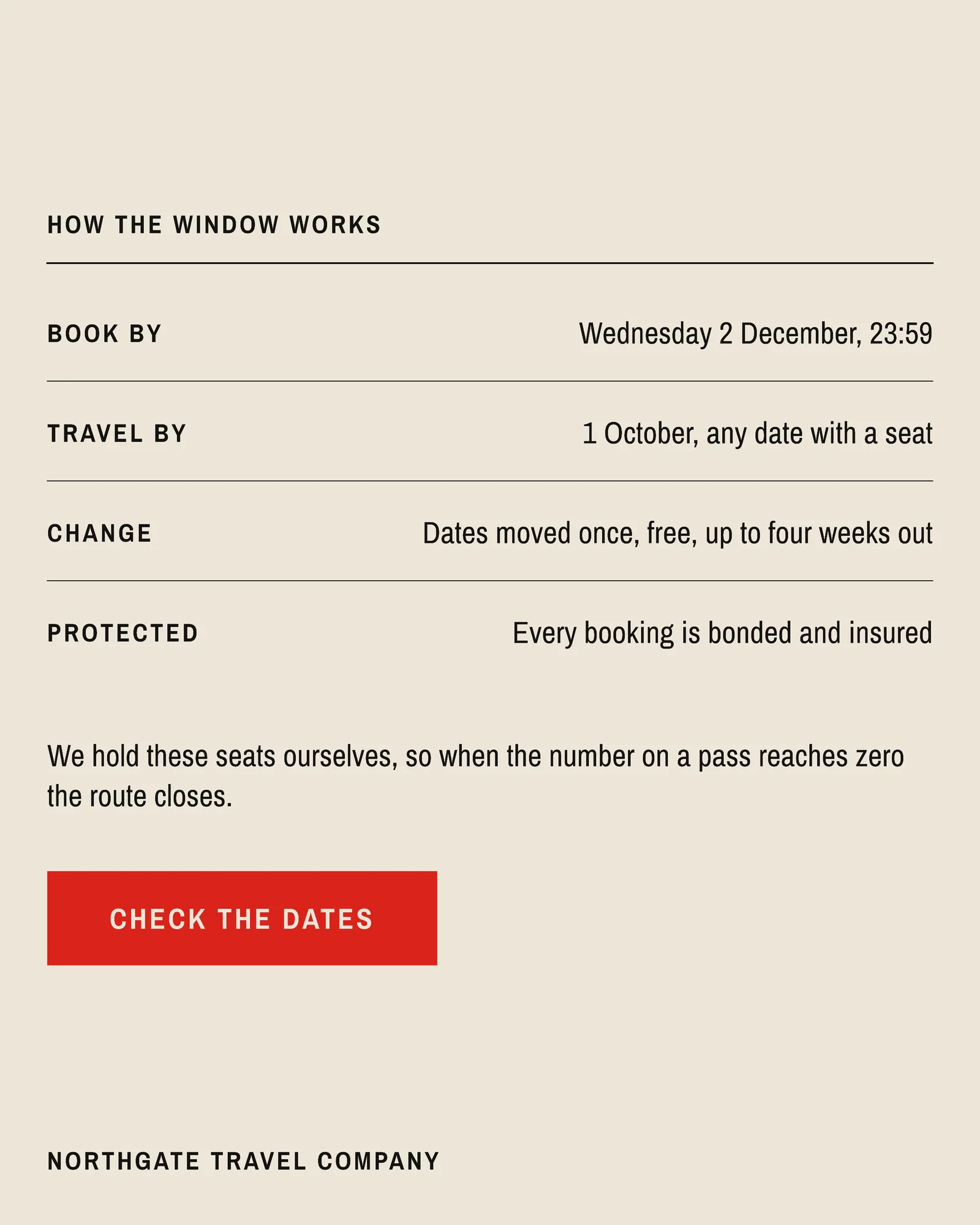 Bone Boarding Pass Travel Agent Black Friday Booking Window Instagram Carousel — 5-panel Instagram carousel carousel template, page 5 of 5
