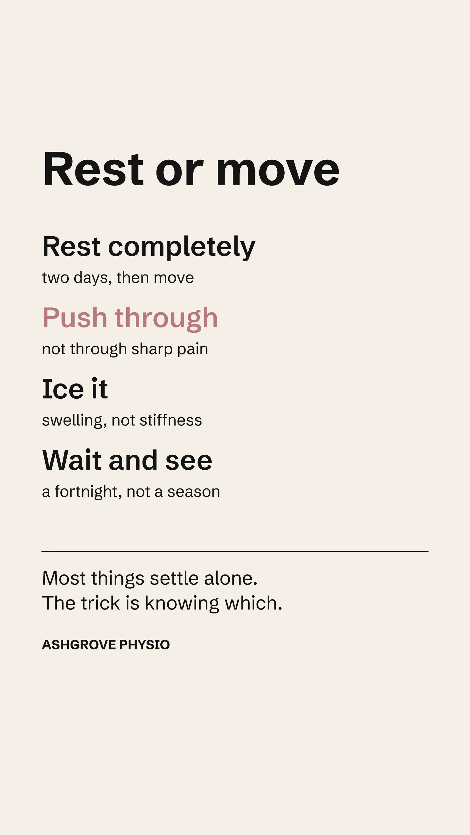 Rest Or Move Physio Facebook Story — 9:16 Facebook story template
