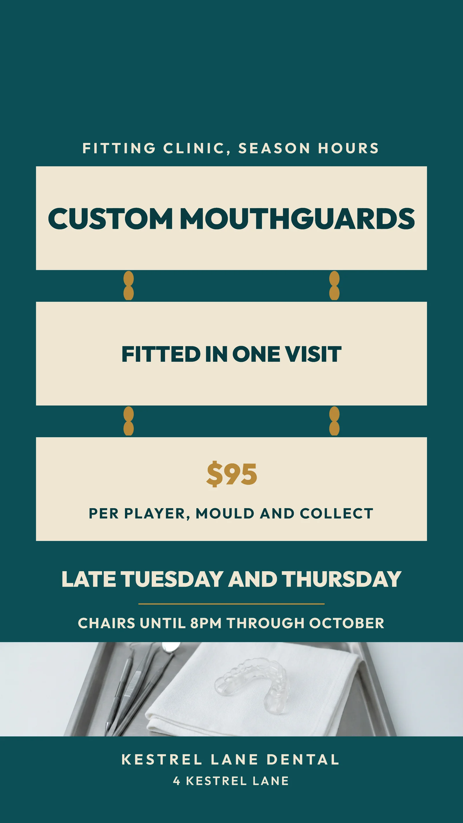 Hanging Slat Board Dental Mouthguard Clinic Facebook Story — 9:16 Facebook story template