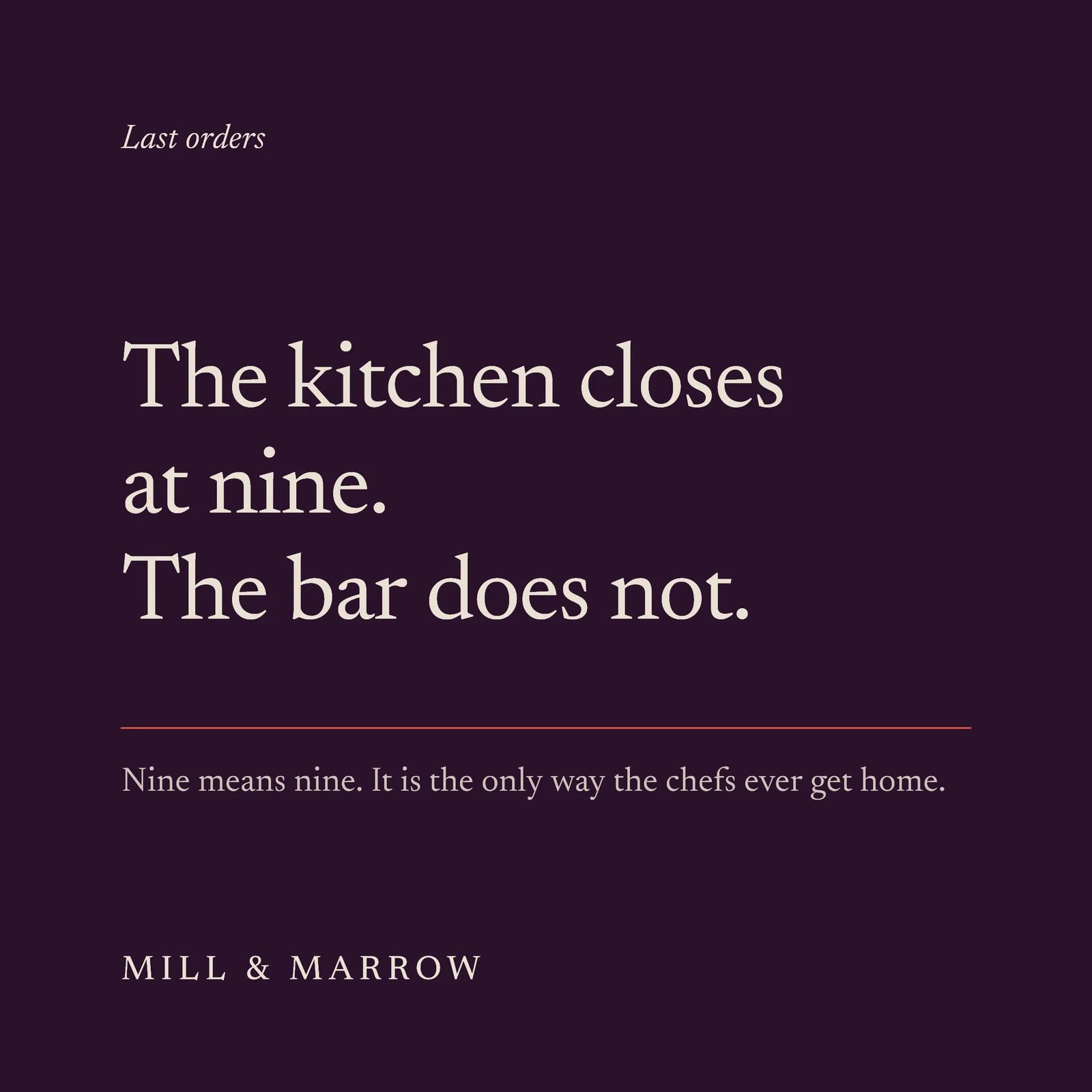 Kitchen Closes Rest Facebook Ad — 1:1 Facebook ad template