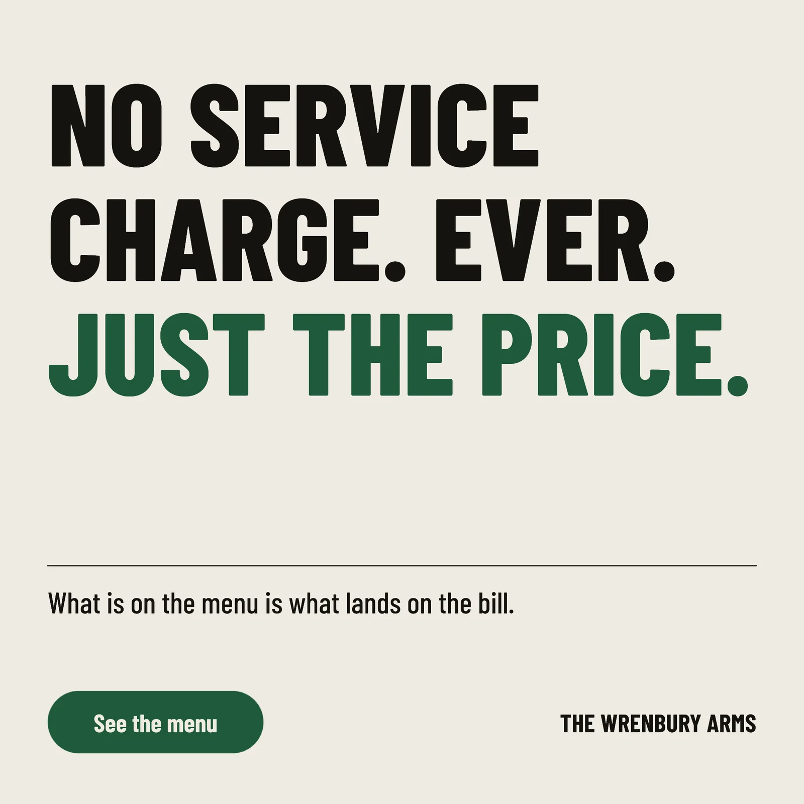 Bone No Service Charge Instagram Ad — 1:1 Instagram ad template
