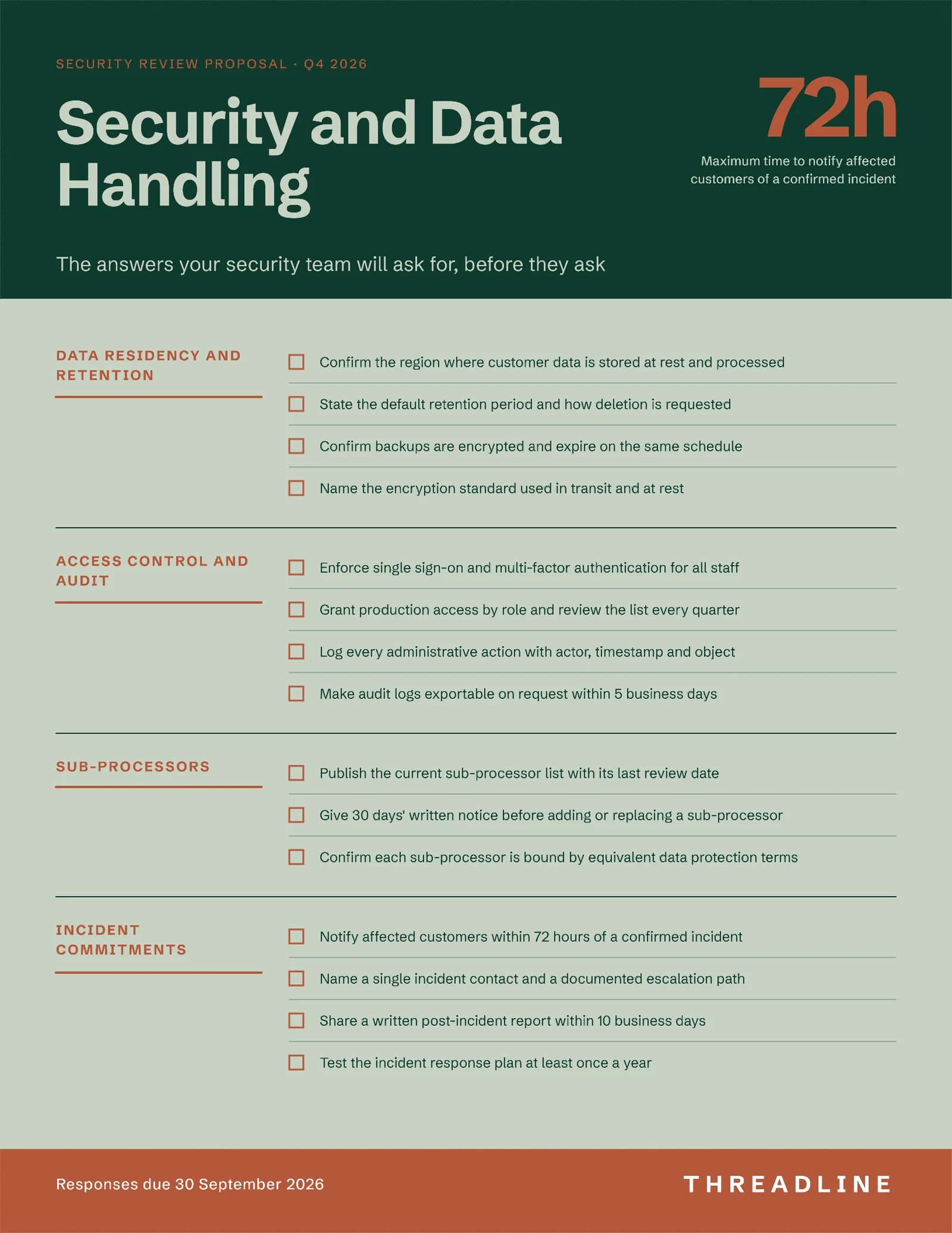 Security Review Proposal — 2-page Proposal template, page 2 of 2
