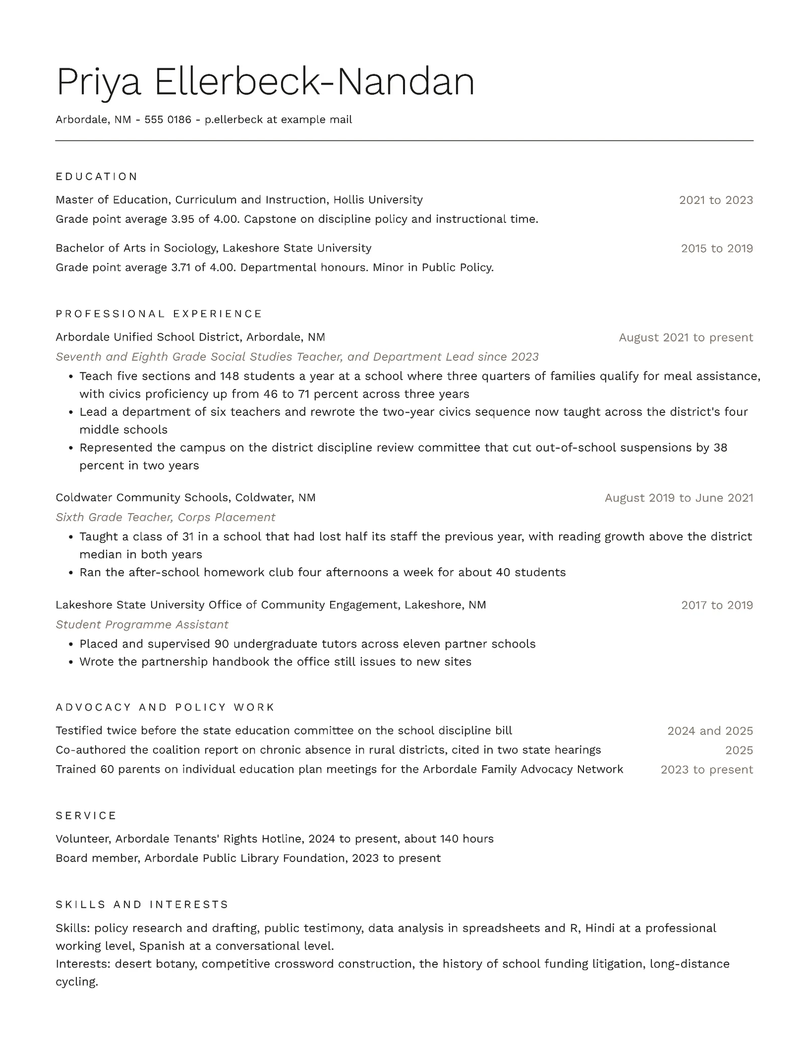 Public Interest Law School Resume — Letter Resume template