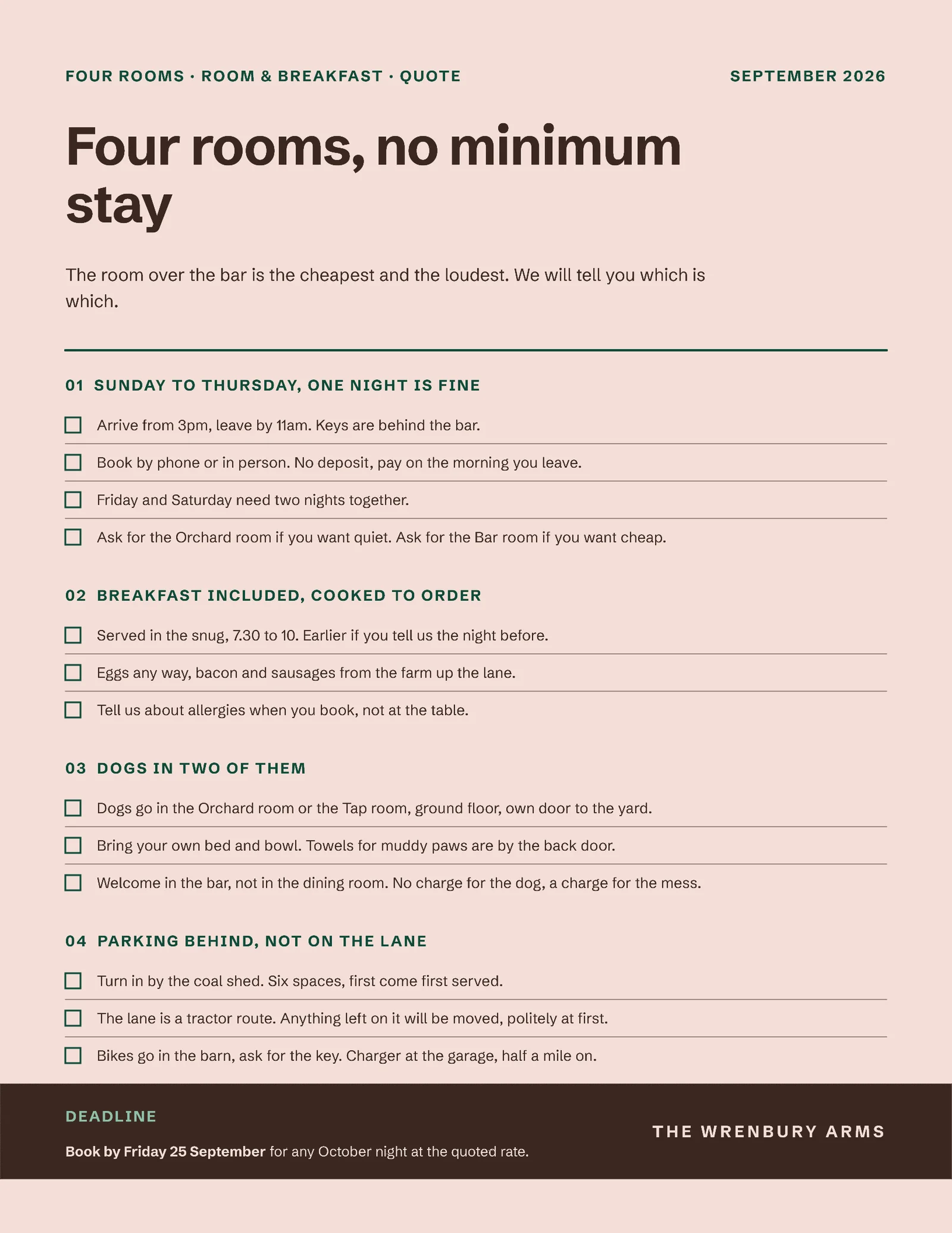 Four Rooms Quote — 2-page Quote template, page 1 of 2